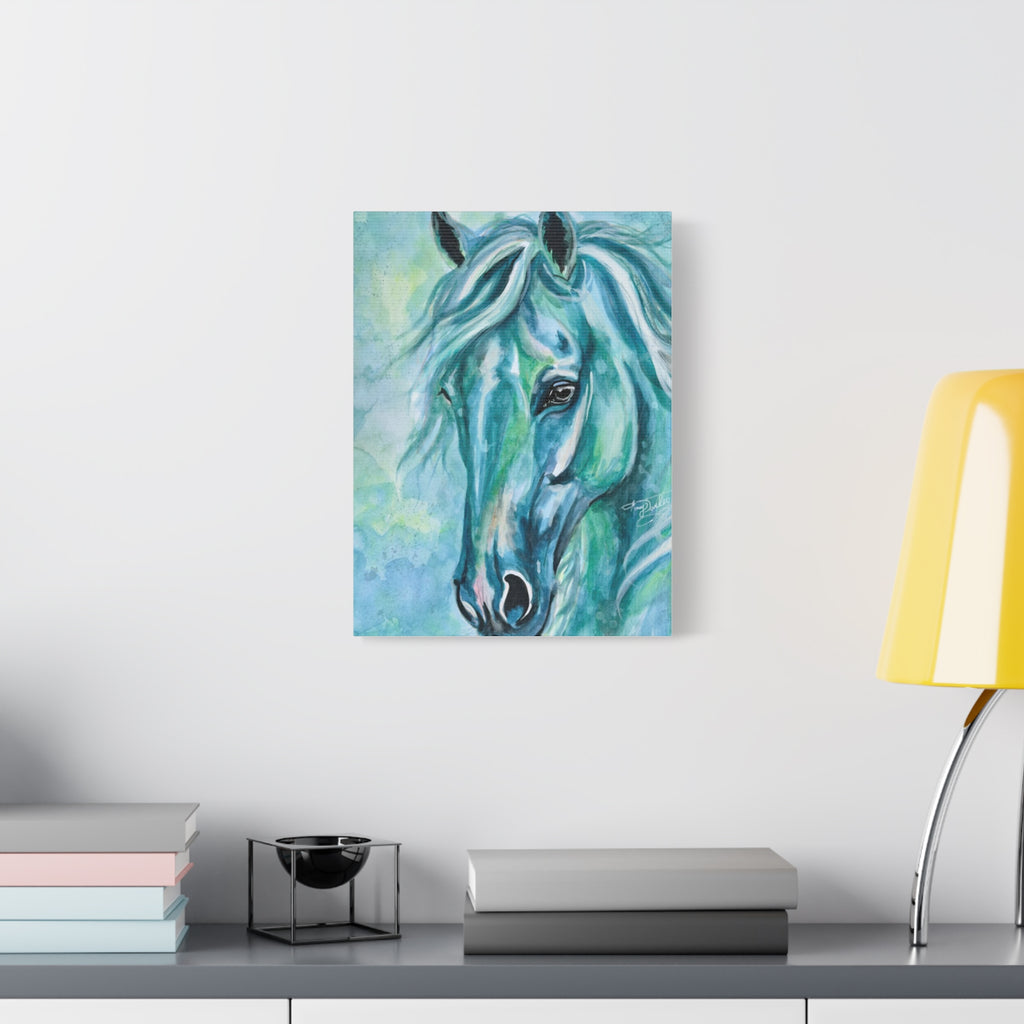 Teal Horse | Canvas Print