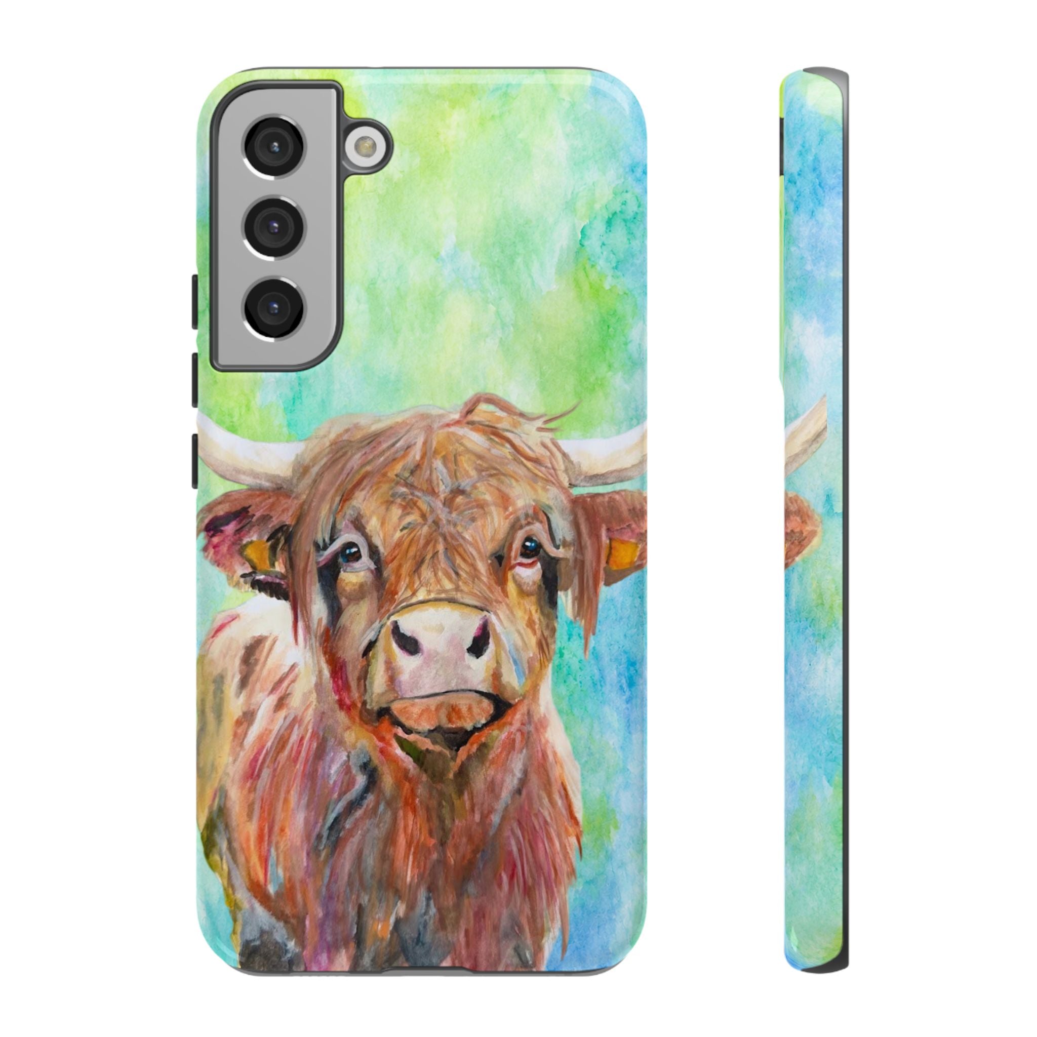 Highland Cow | Watercolor Protective Phone Case