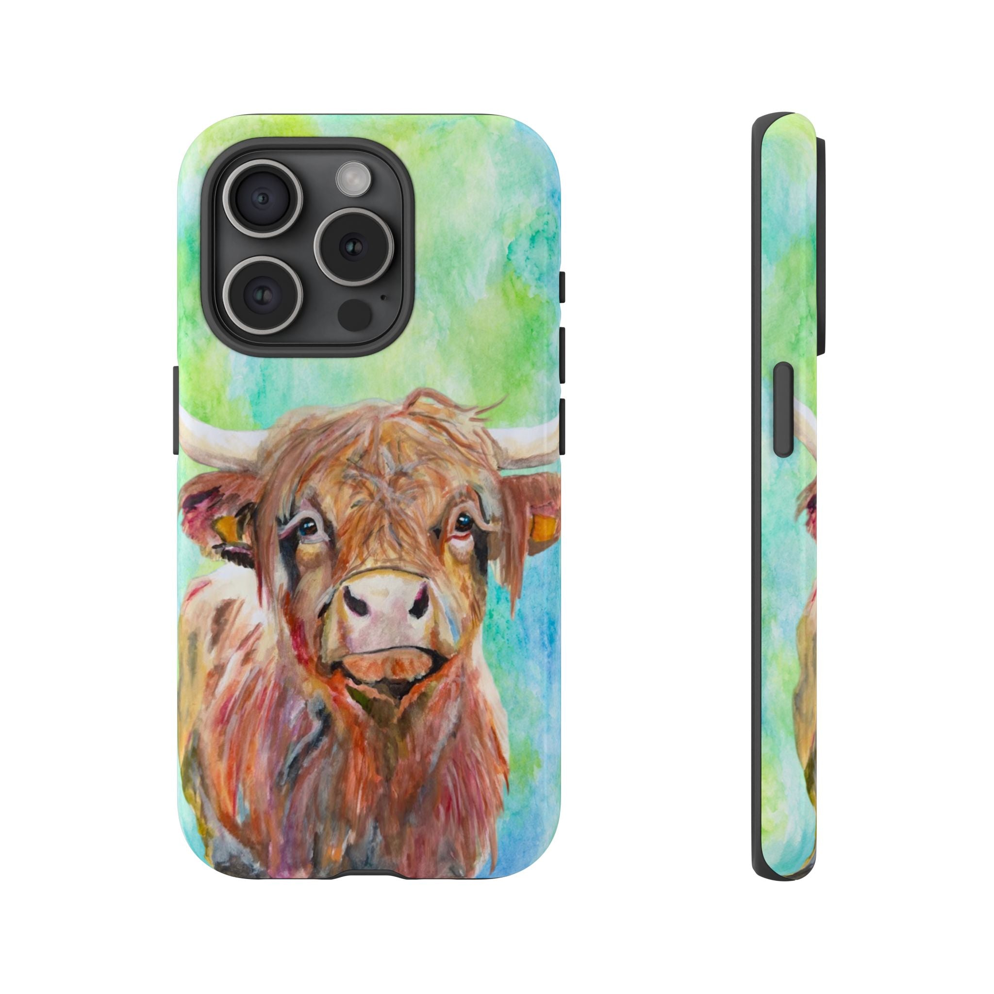 Highland Cow | Watercolor Protective Phone Case