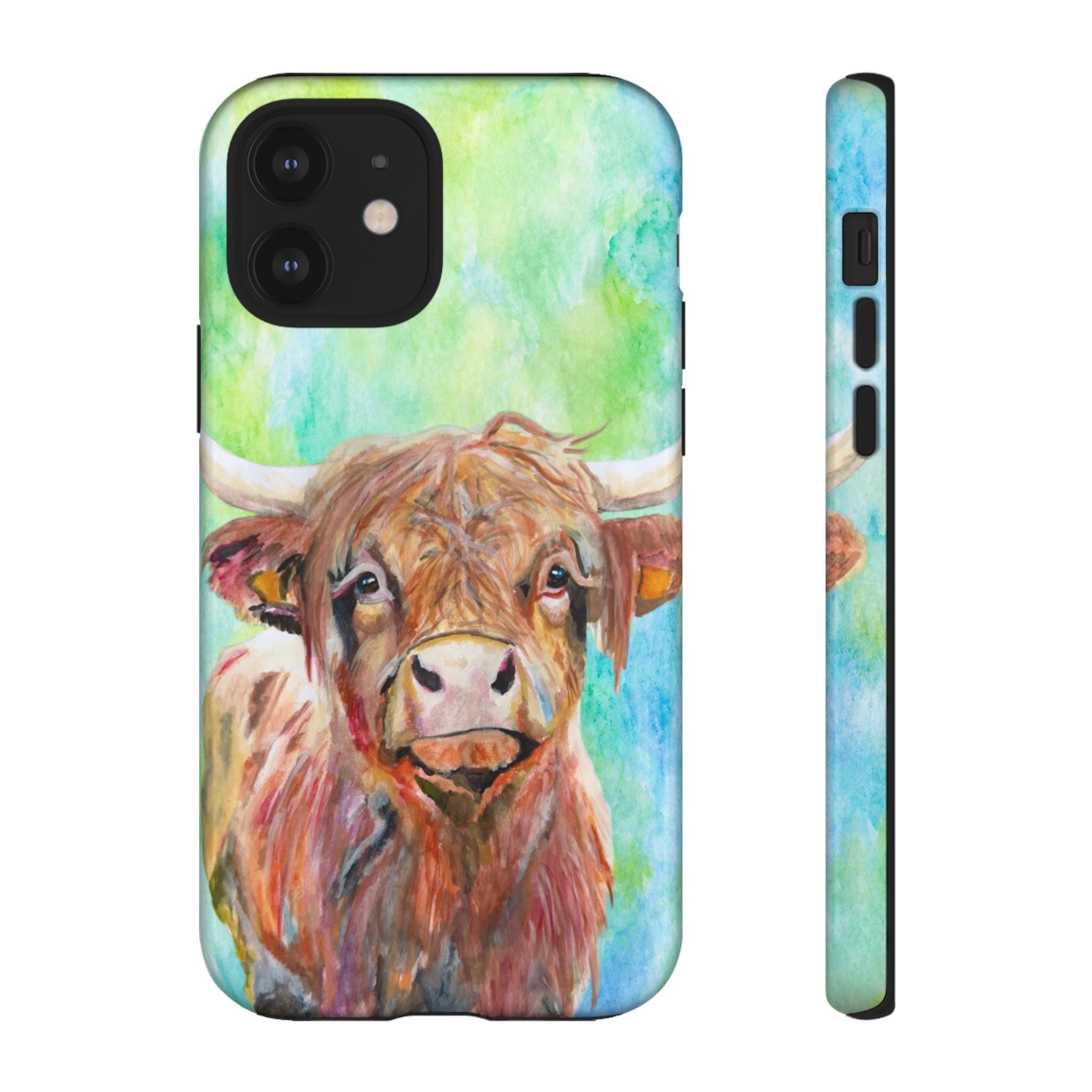 Highland Cow | Watercolor Protective Phone Case