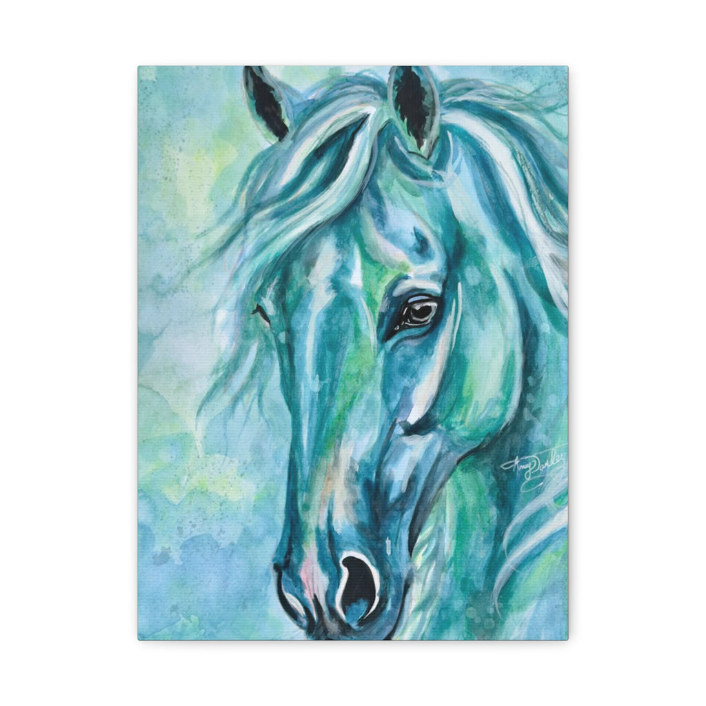 Teal Horse | Canvas Print