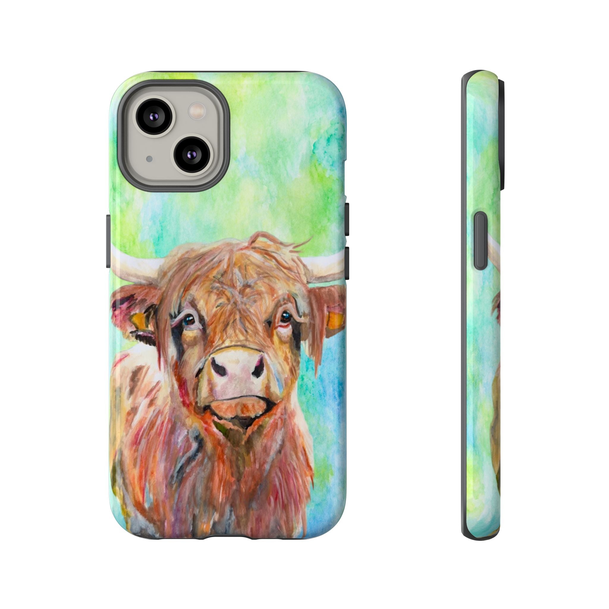 Highland Cow | Watercolor Protective Phone Case