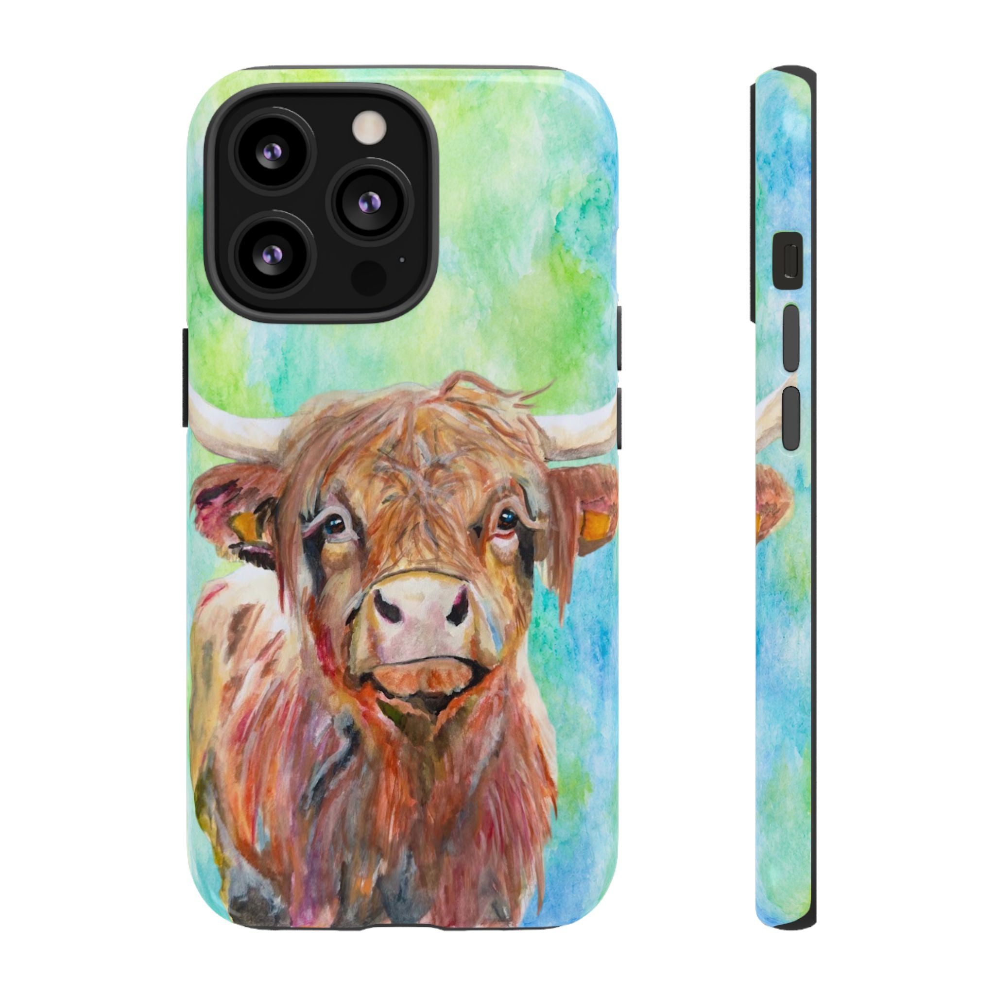 Highland Cow | Watercolor Protective Phone Case