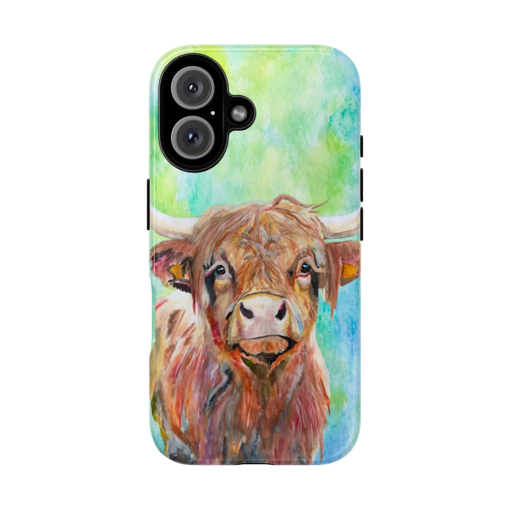 Highland Cow | Watercolor Protective Phone Case
