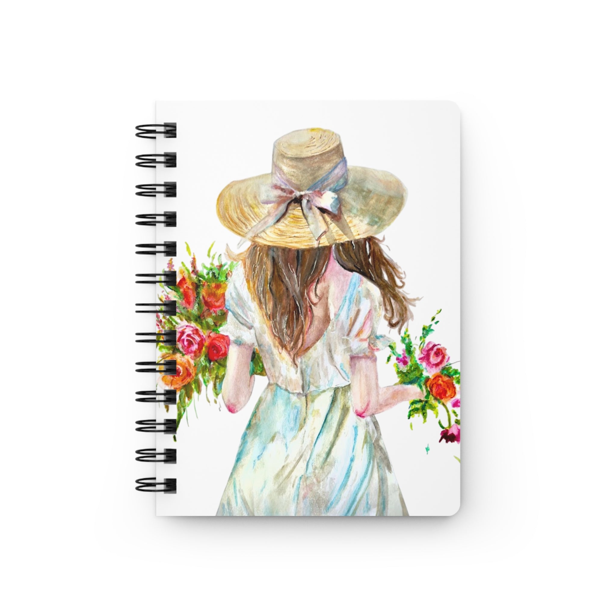 Flowers Watercolor Spiral Journal