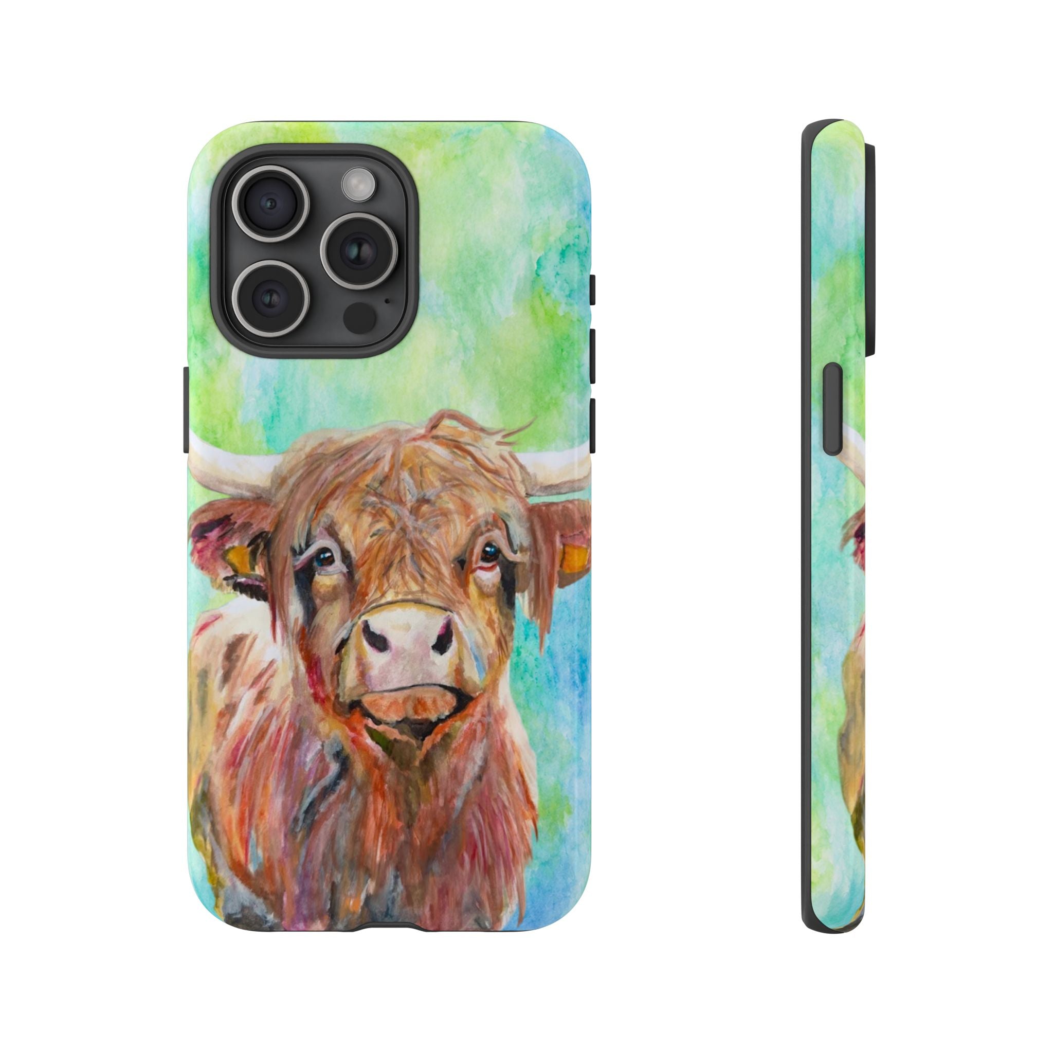 Highland Cow | Watercolor Protective Phone Case