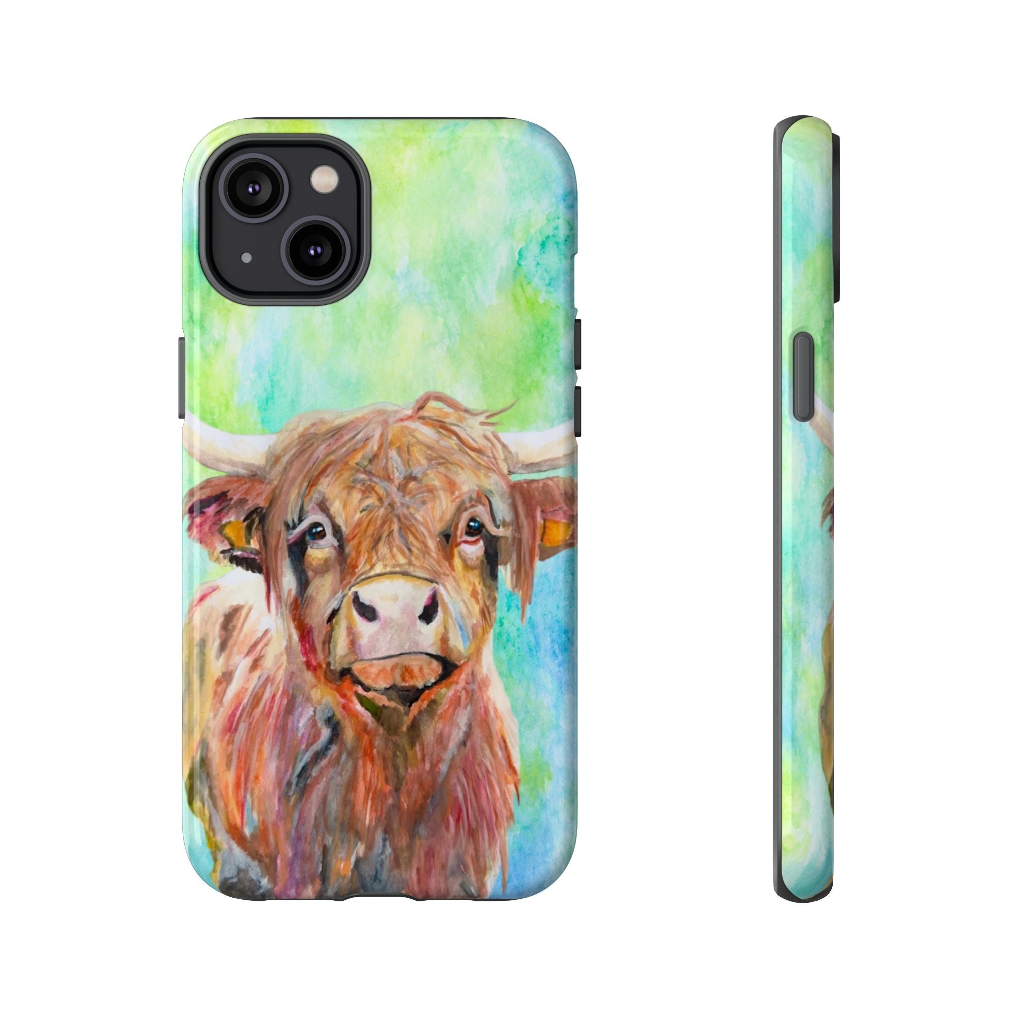 Highland Cow | Watercolor Protective Phone Case