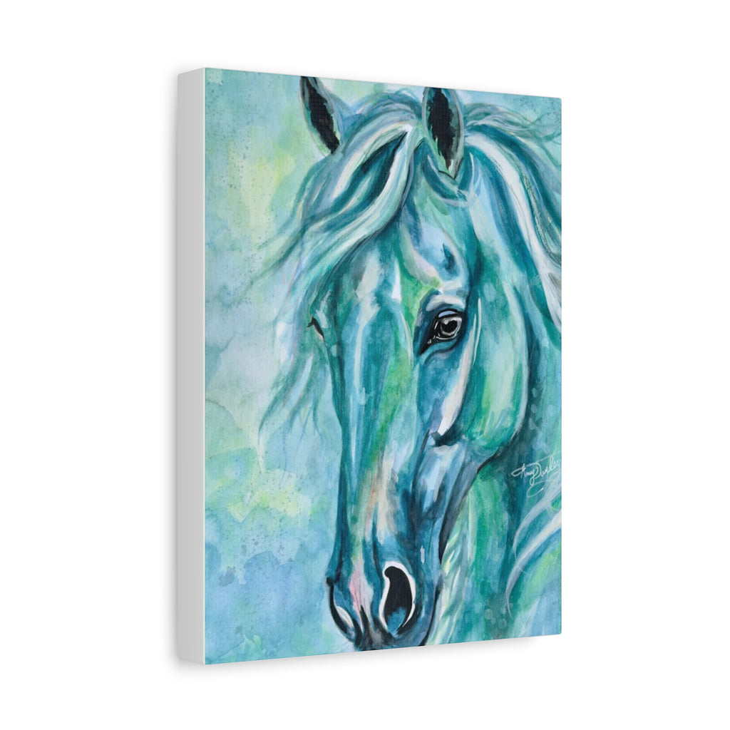 Teal Horse | Canvas Print
