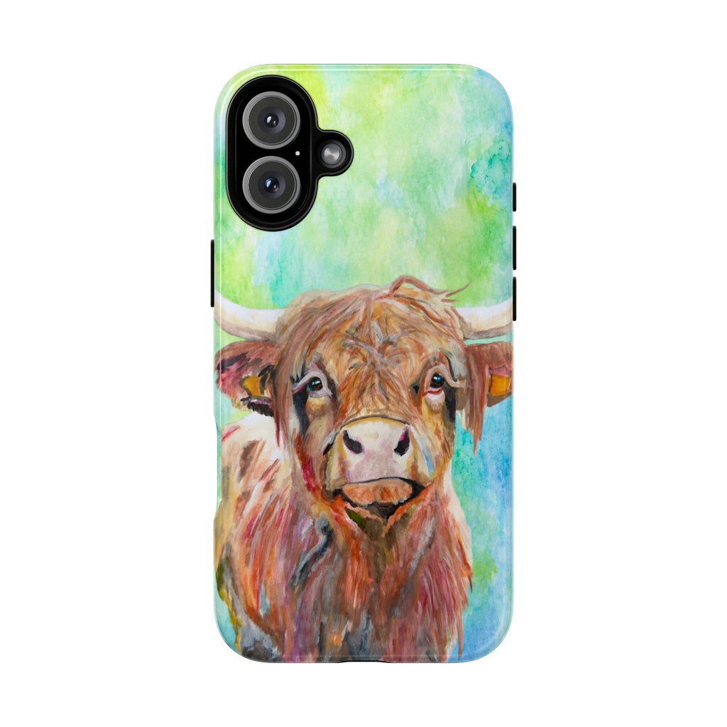 Highland Cow | Watercolor Protective Phone Case