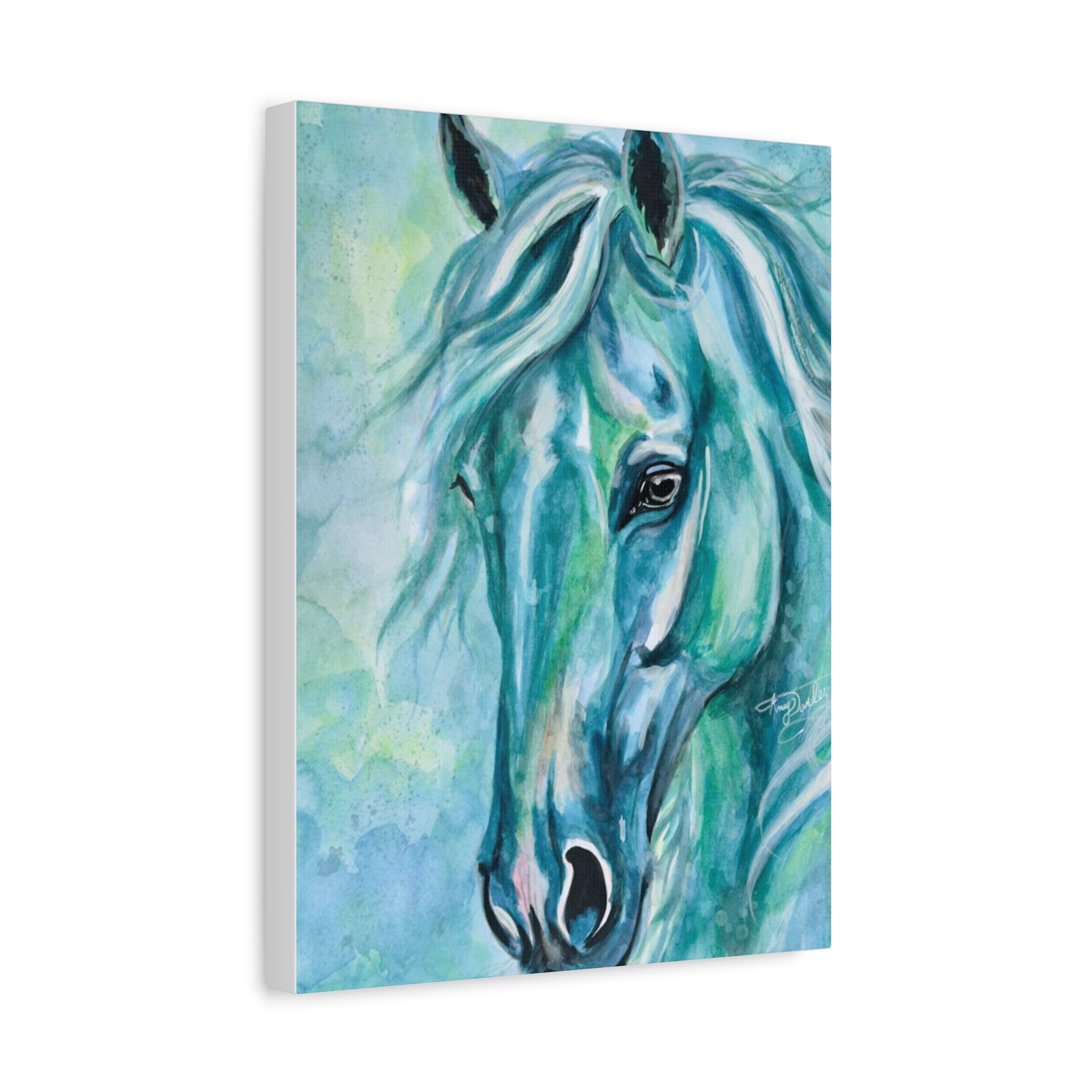 Teal Horse | Canvas Print