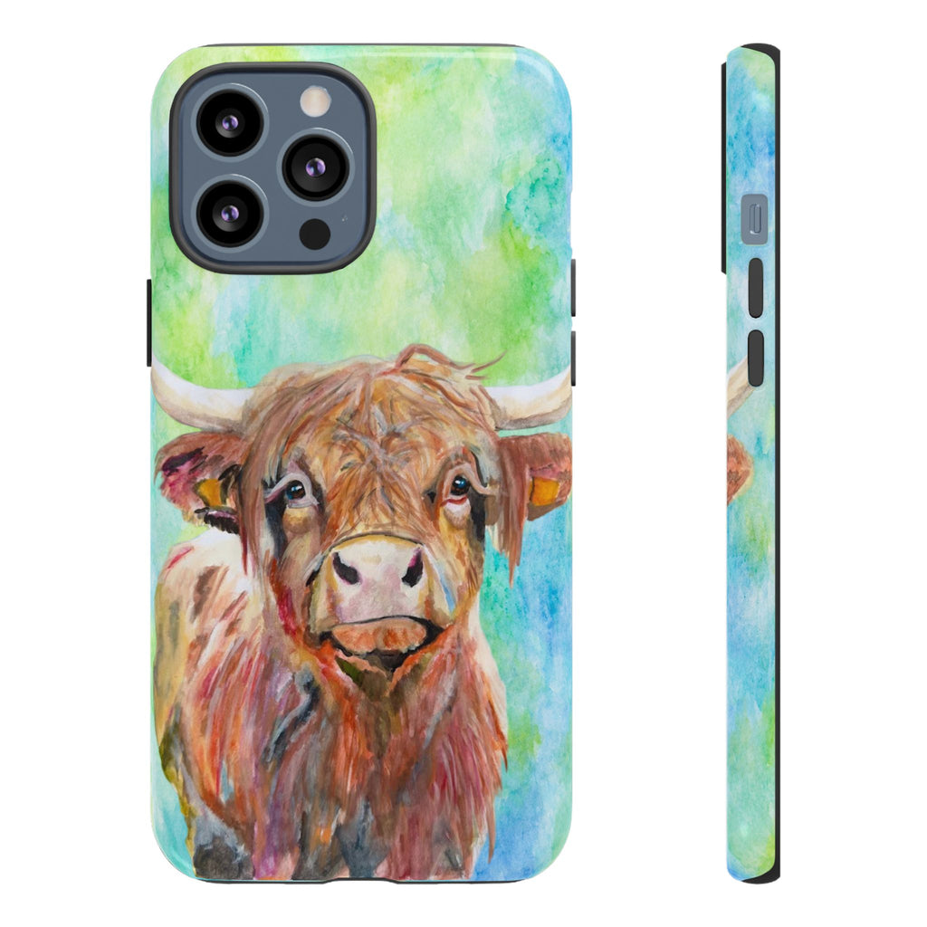 Highland Cow | Watercolor Protective Phone Case