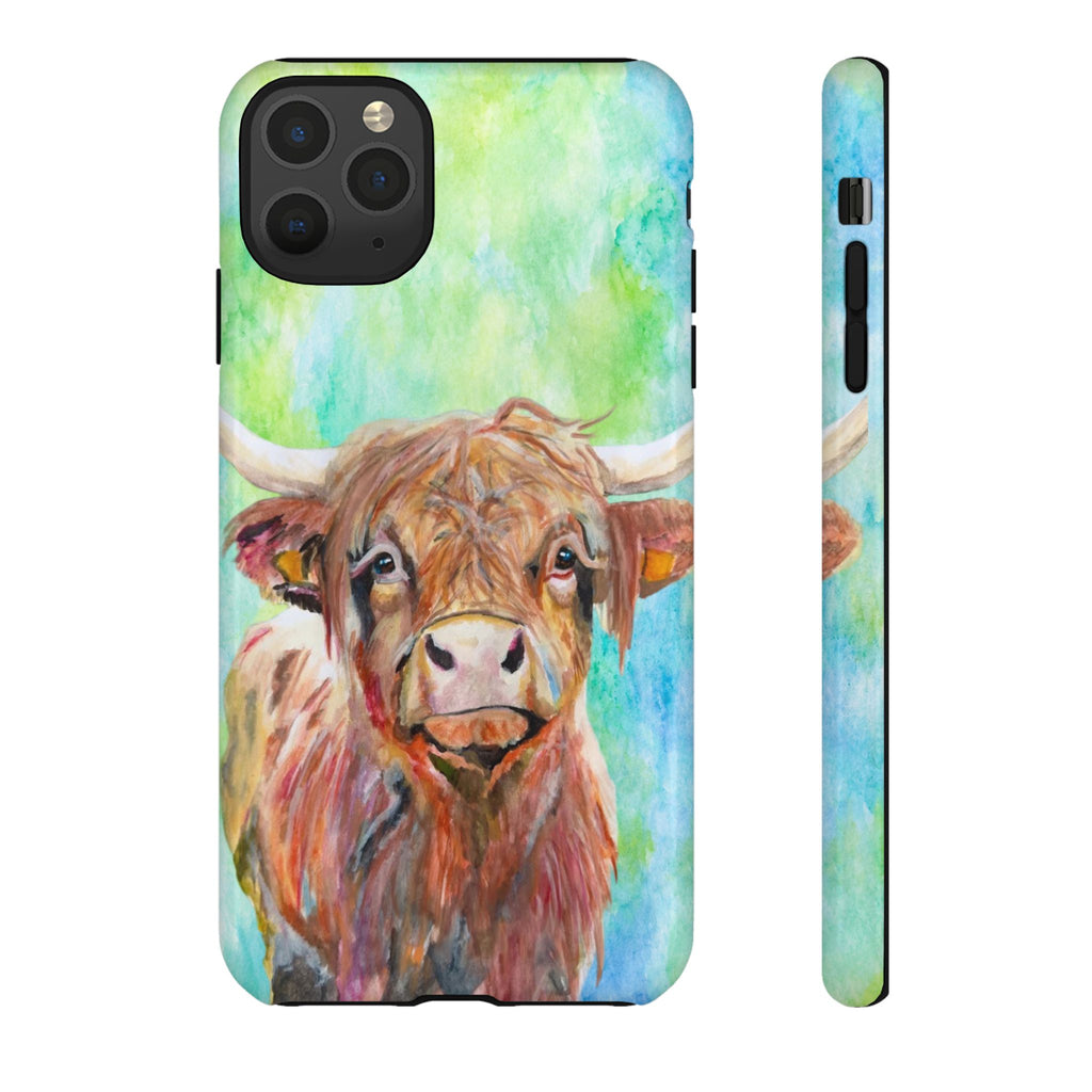 Highland Cow | Watercolor Protective Phone Case