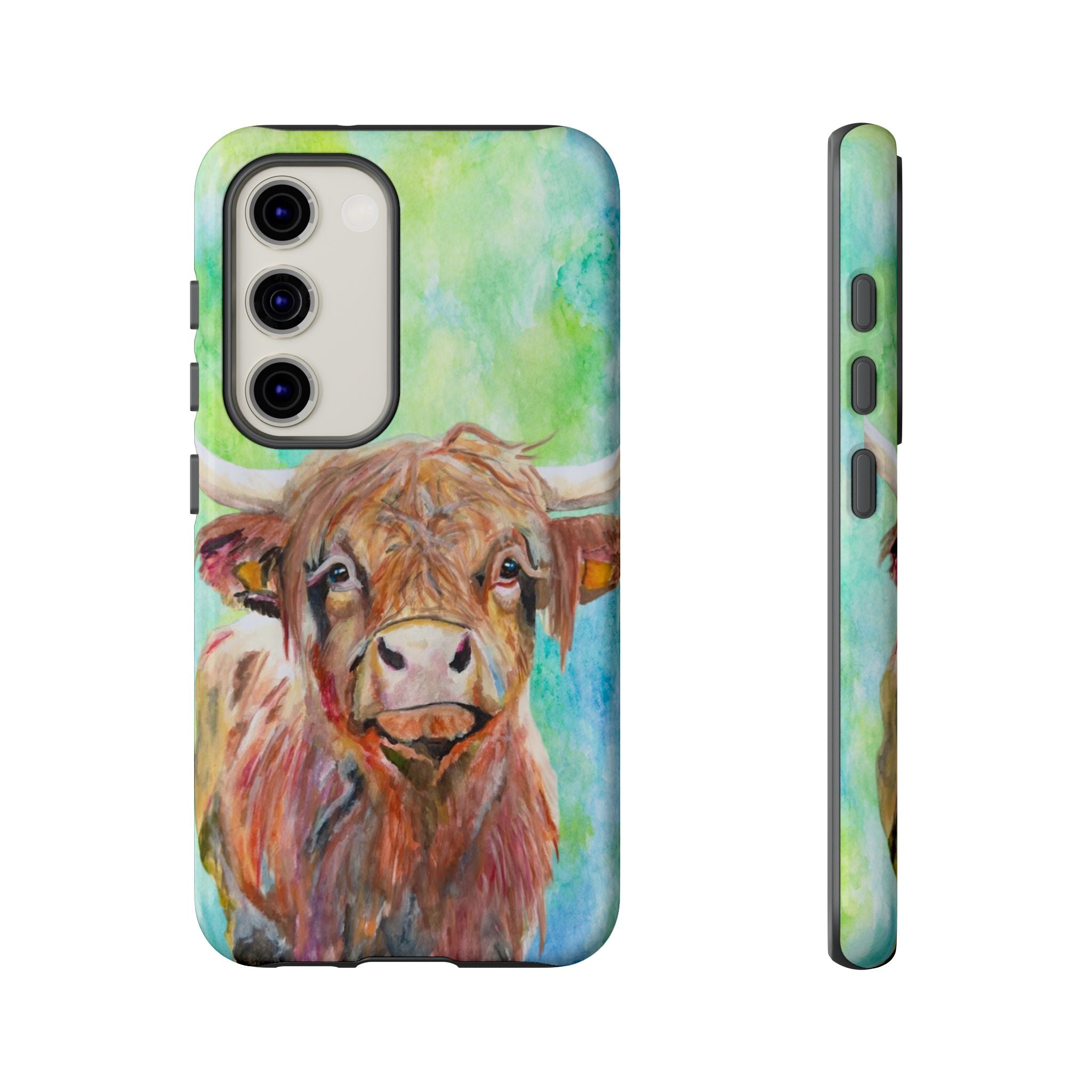 Highland Cow | Watercolor Protective Phone Case