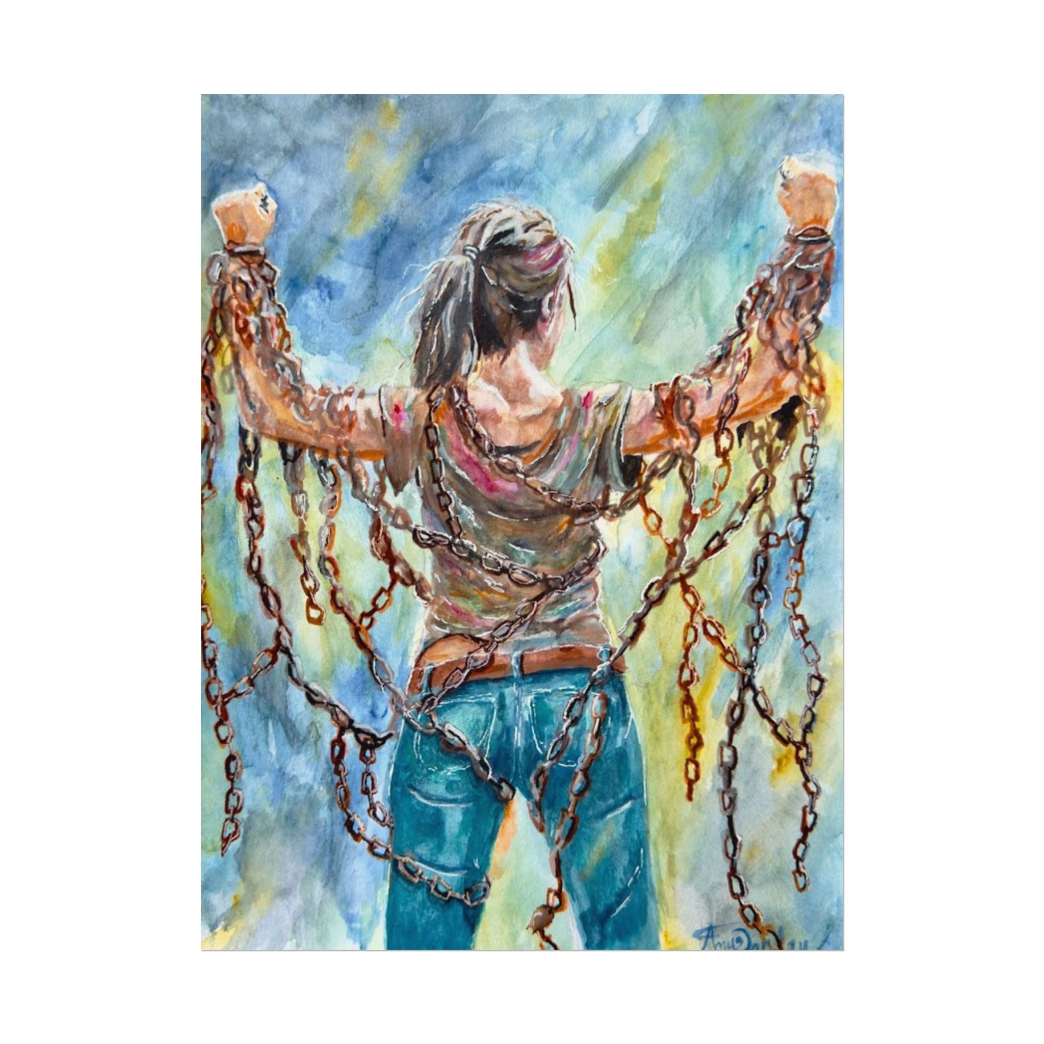 CHAINS | Textured Matte Inspirational Wall Art