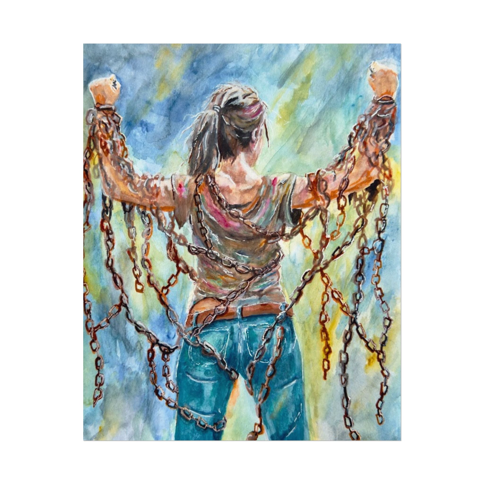 CHAINS | Textured Matte Inspirational Wall Art
