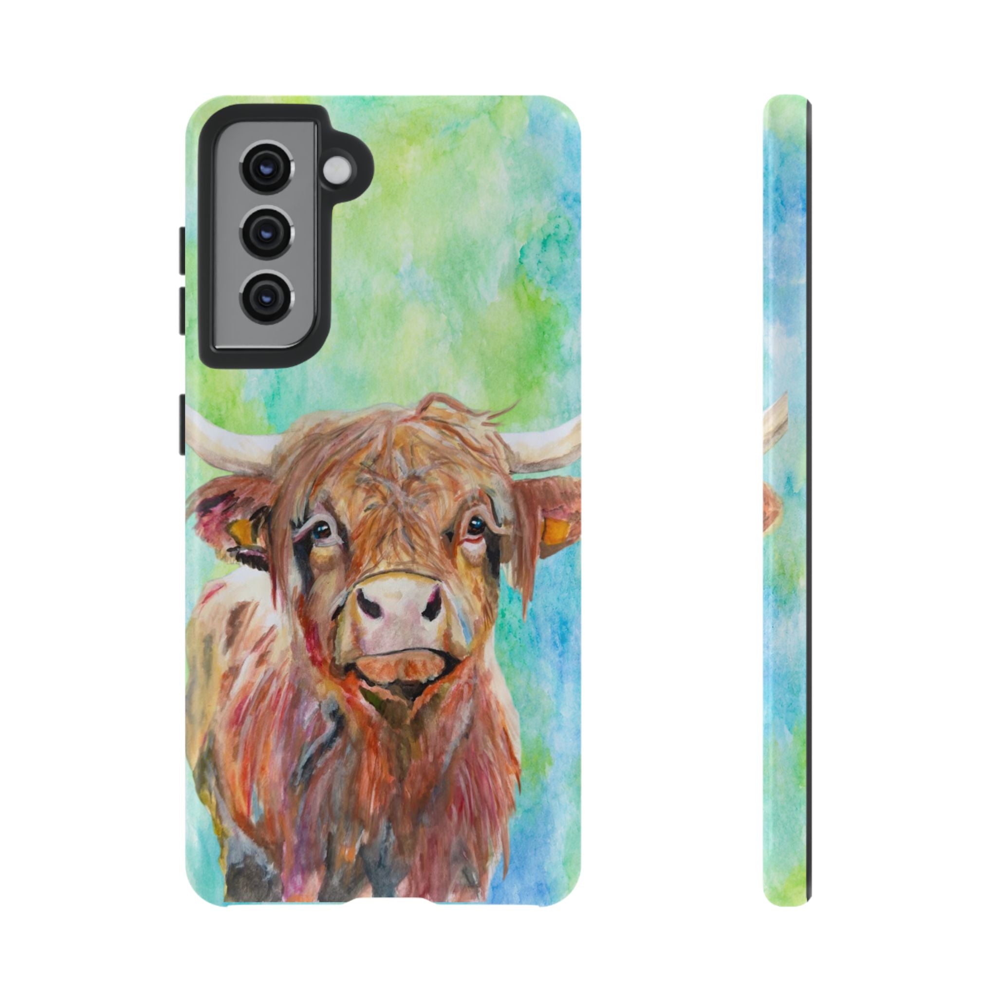 Highland Cow | Watercolor Protective Phone Case