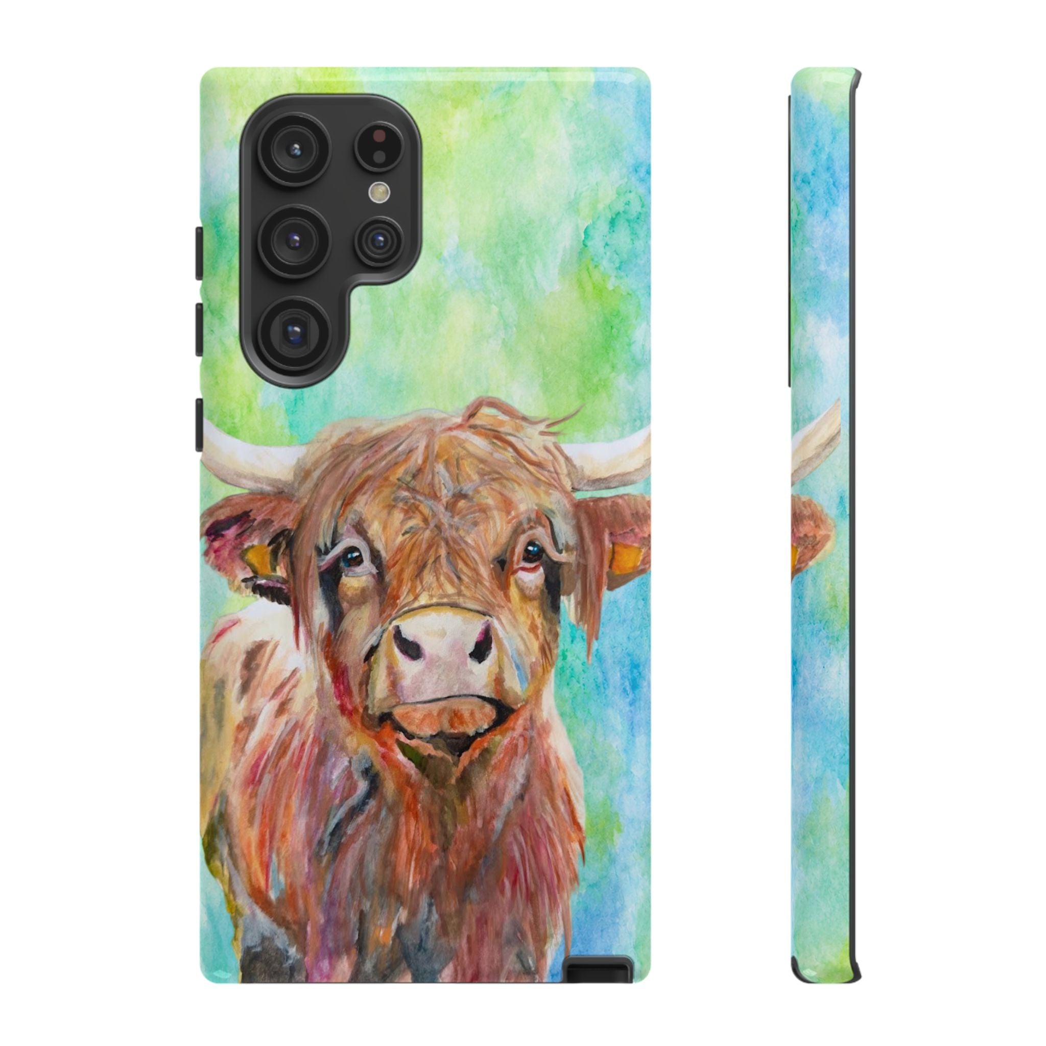 Highland Cow | Watercolor Protective Phone Case