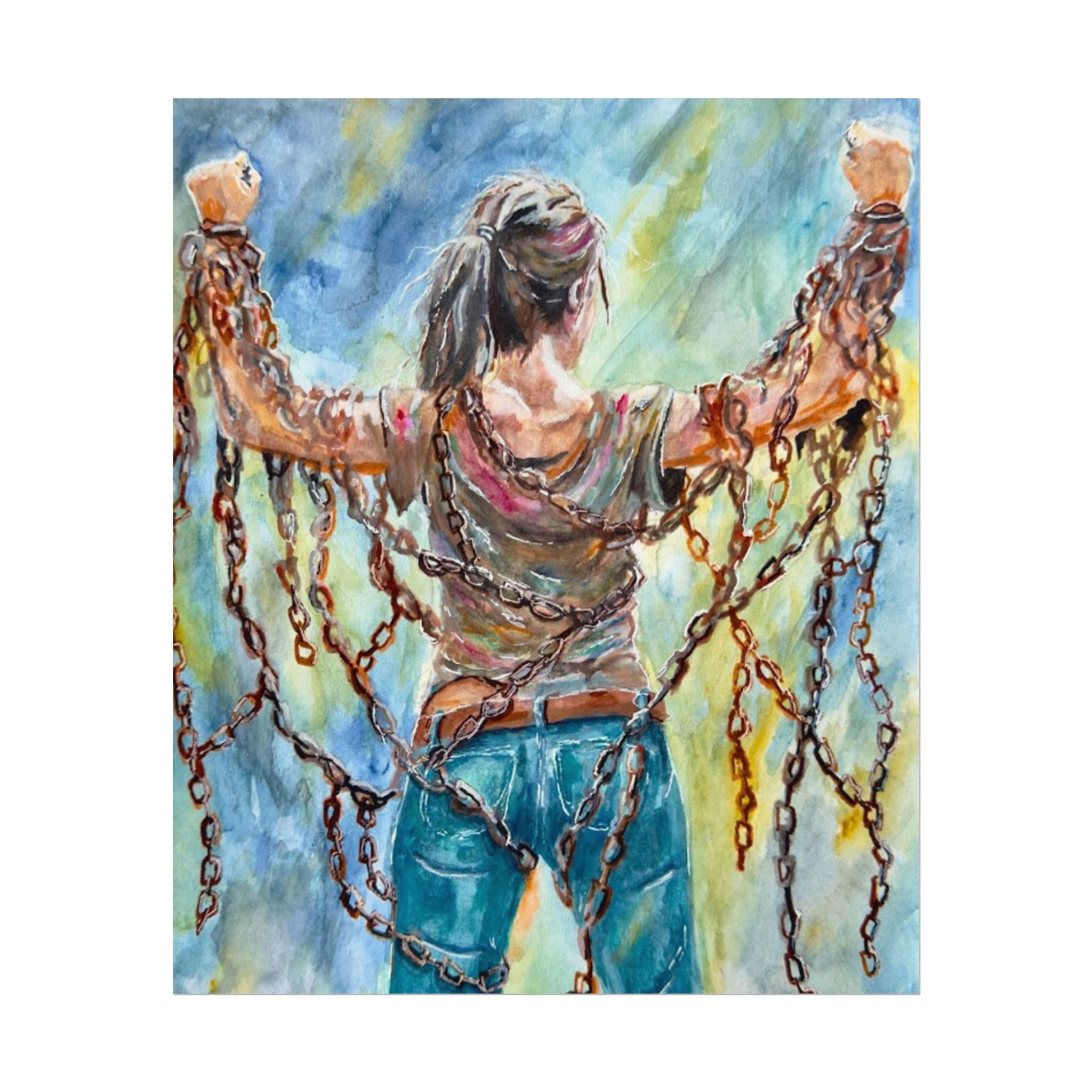 CHAINS | Textured Matte Inspirational Wall Art