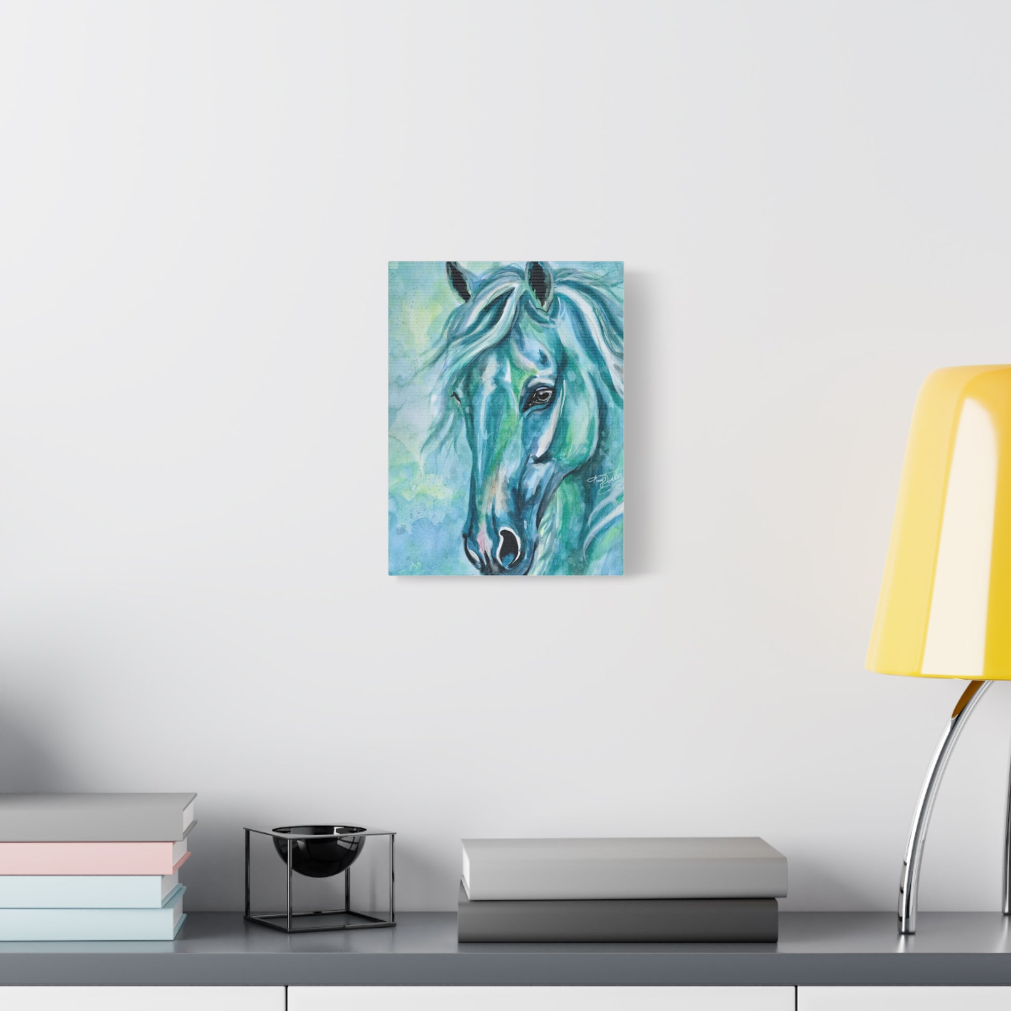 Teal Horse | Canvas Print