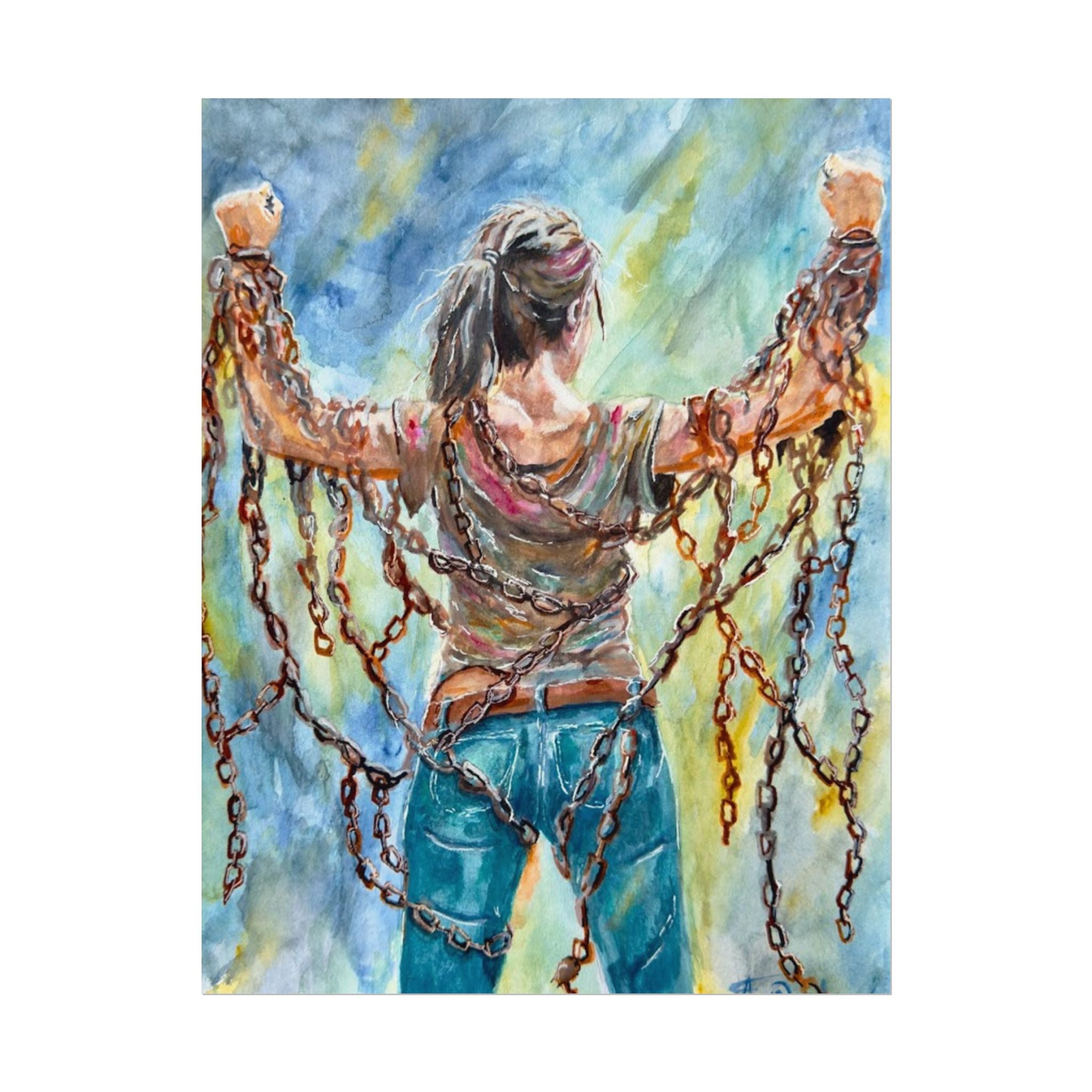 CHAINS | Textured Matte Inspirational Wall Art