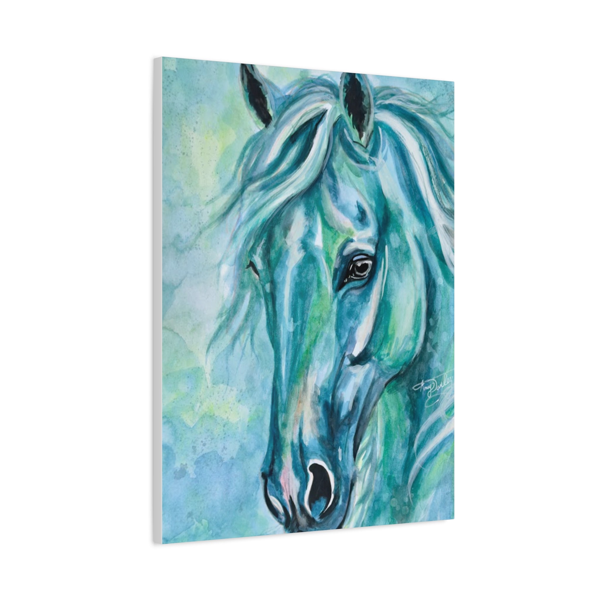 Teal Horse | Canvas Print