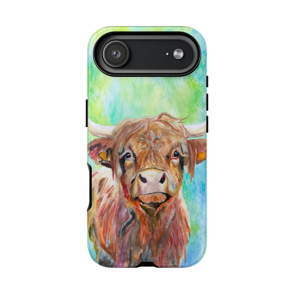 Highland Cow | Watercolor Protective Phone Case