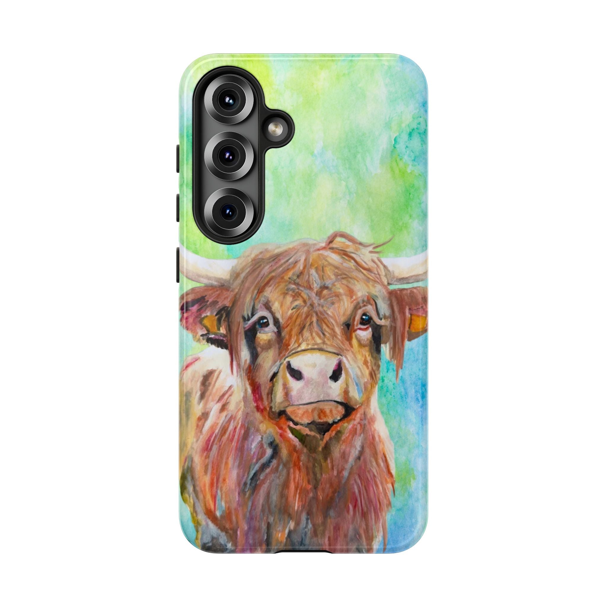 Highland Cow | Watercolor Protective Phone Case