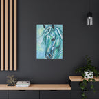 Teal Horse | Canvas Print