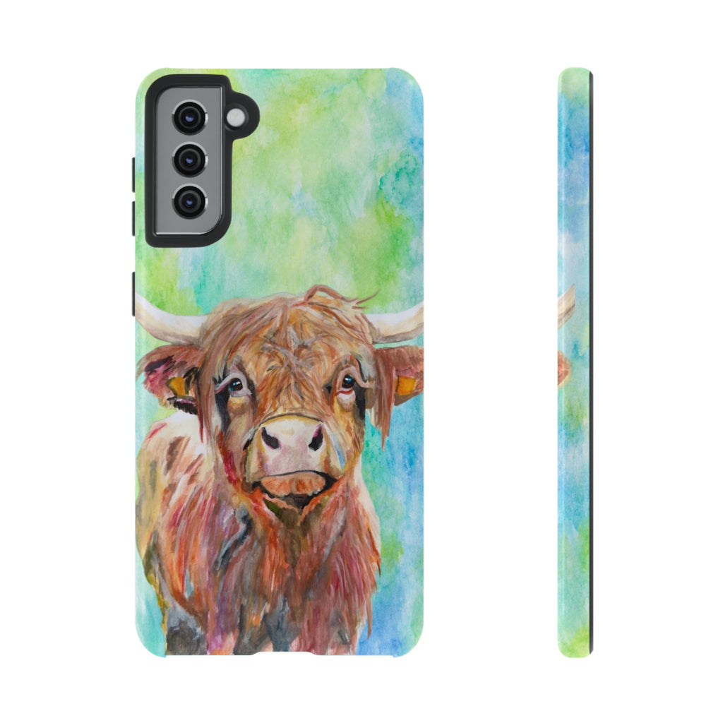Highland Cow | Watercolor Protective Phone Case