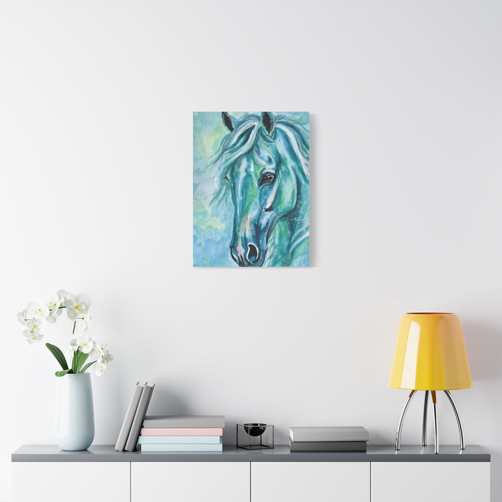 Teal Horse | Canvas Print