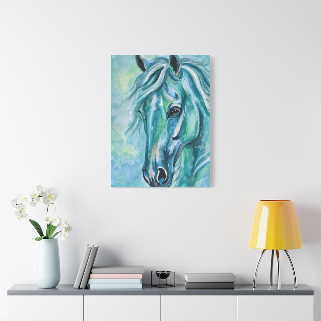 Teal Horse | Canvas Print