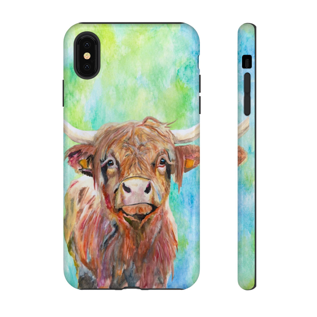 Highland Cow | Watercolor Protective Phone Case