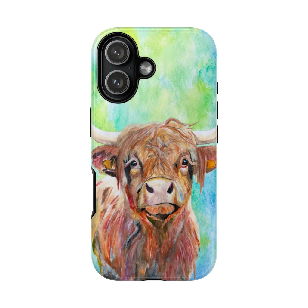 Highland Cow | Watercolor Protective Phone Case