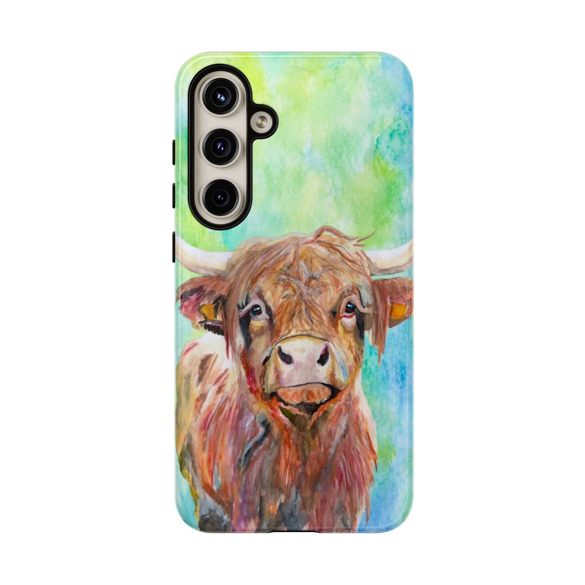 Highland Cow | Watercolor Protective Phone Case