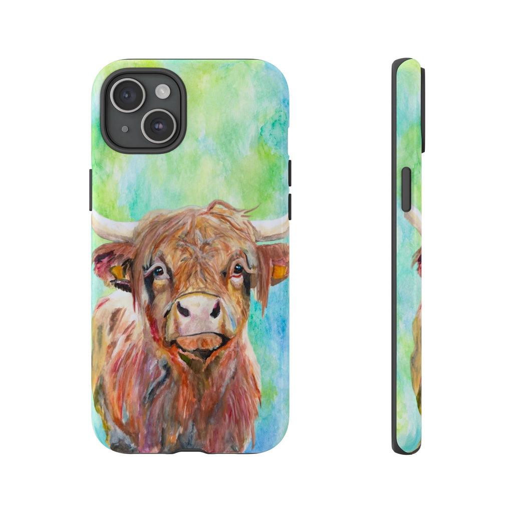 Highland Cow | Watercolor Protective Phone Case