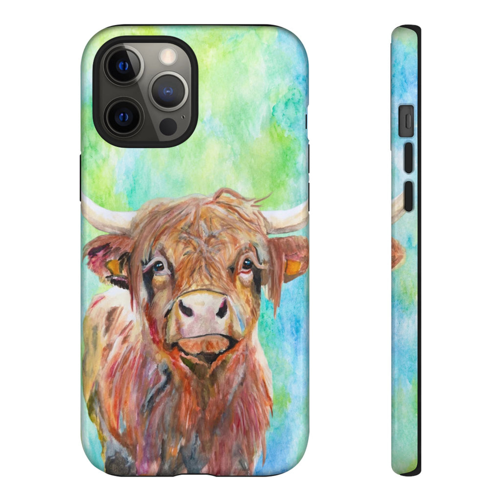 Highland Cow | Watercolor Protective Phone Case