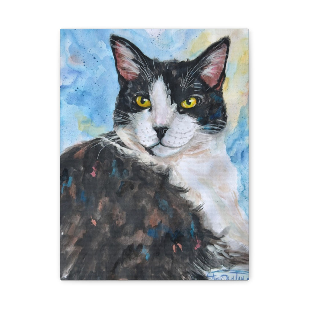 Moose the Tuxedo Cat | Canvas Print
