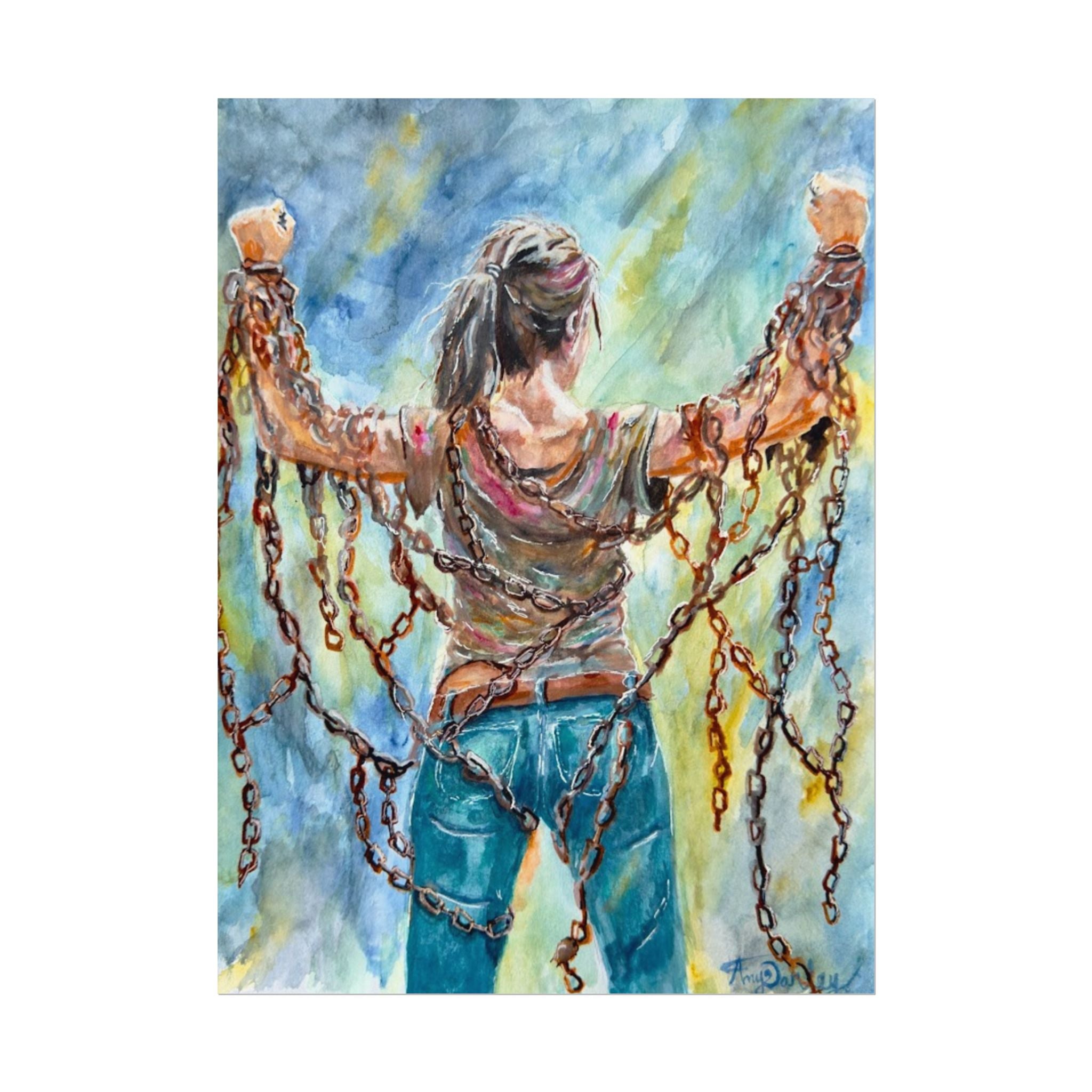 CHAINS | Textured Matte Inspirational Wall Art