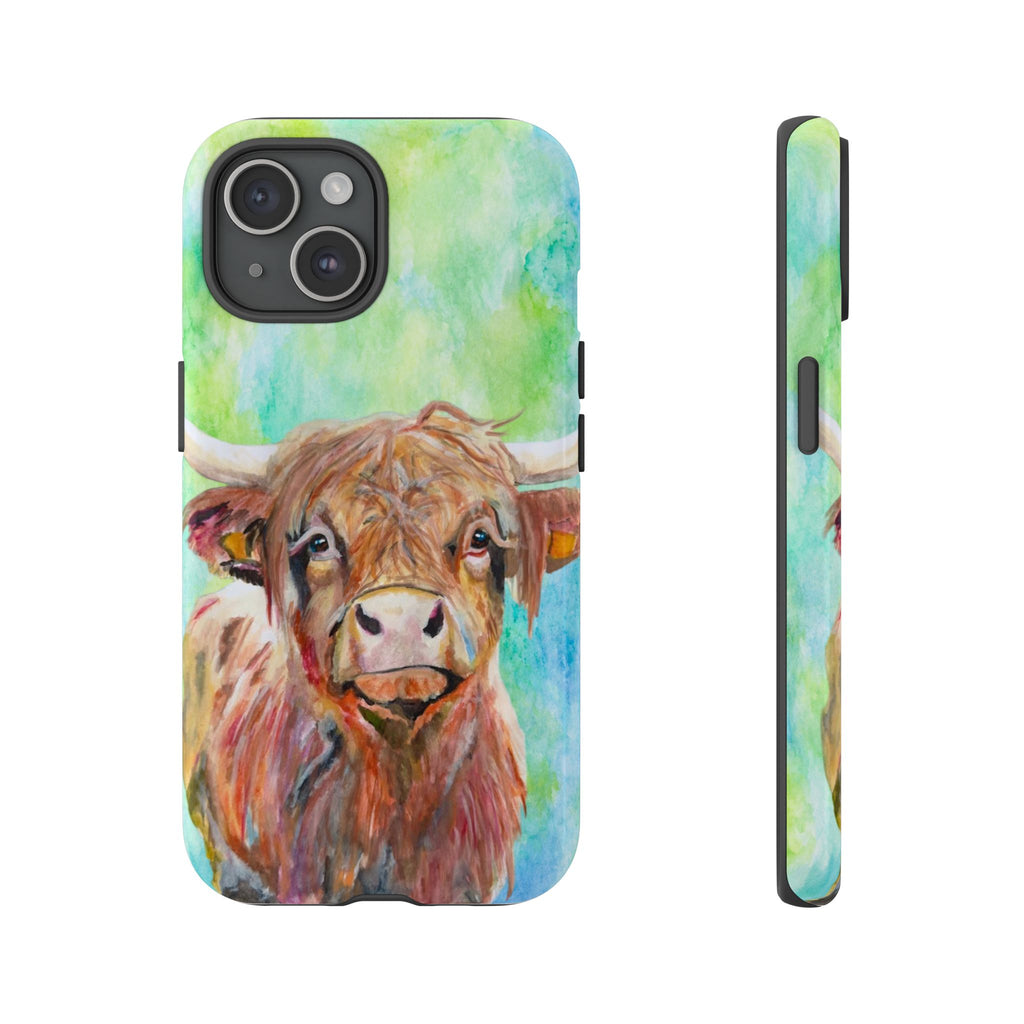 Highland Cow | Watercolor Protective Phone Case
