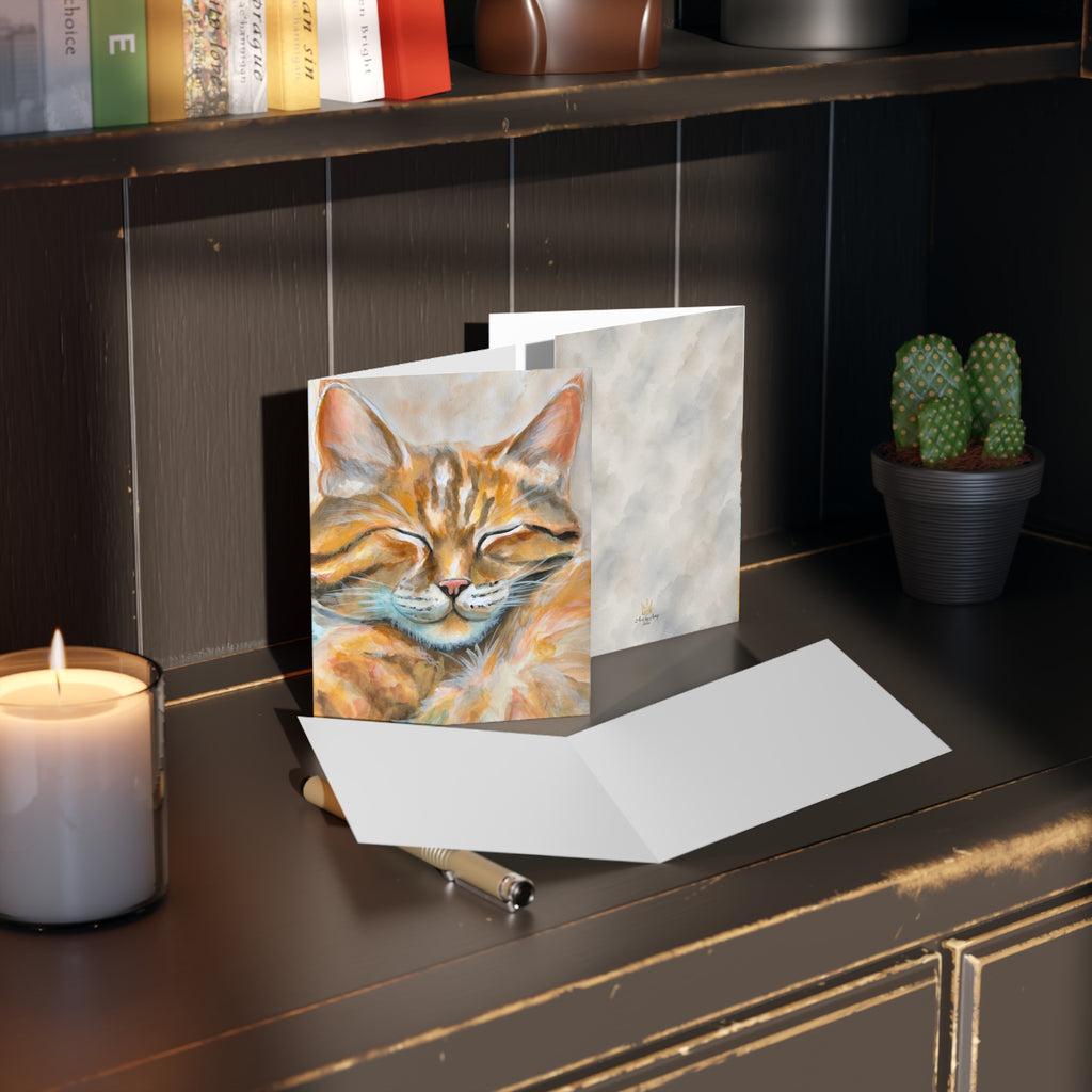 Sleepy Cat | Greeting Cards (8, 16, and 24 pcs)