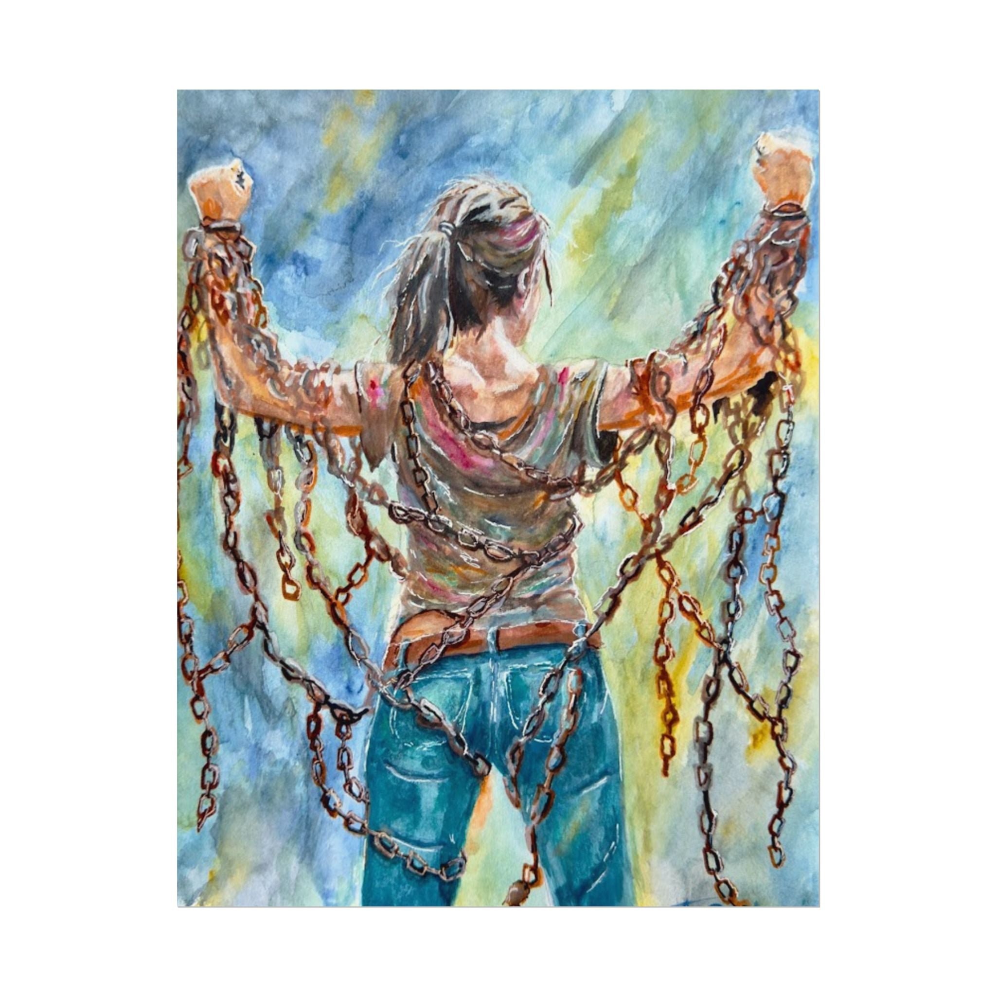 CHAINS | Textured Matte Inspirational Wall Art