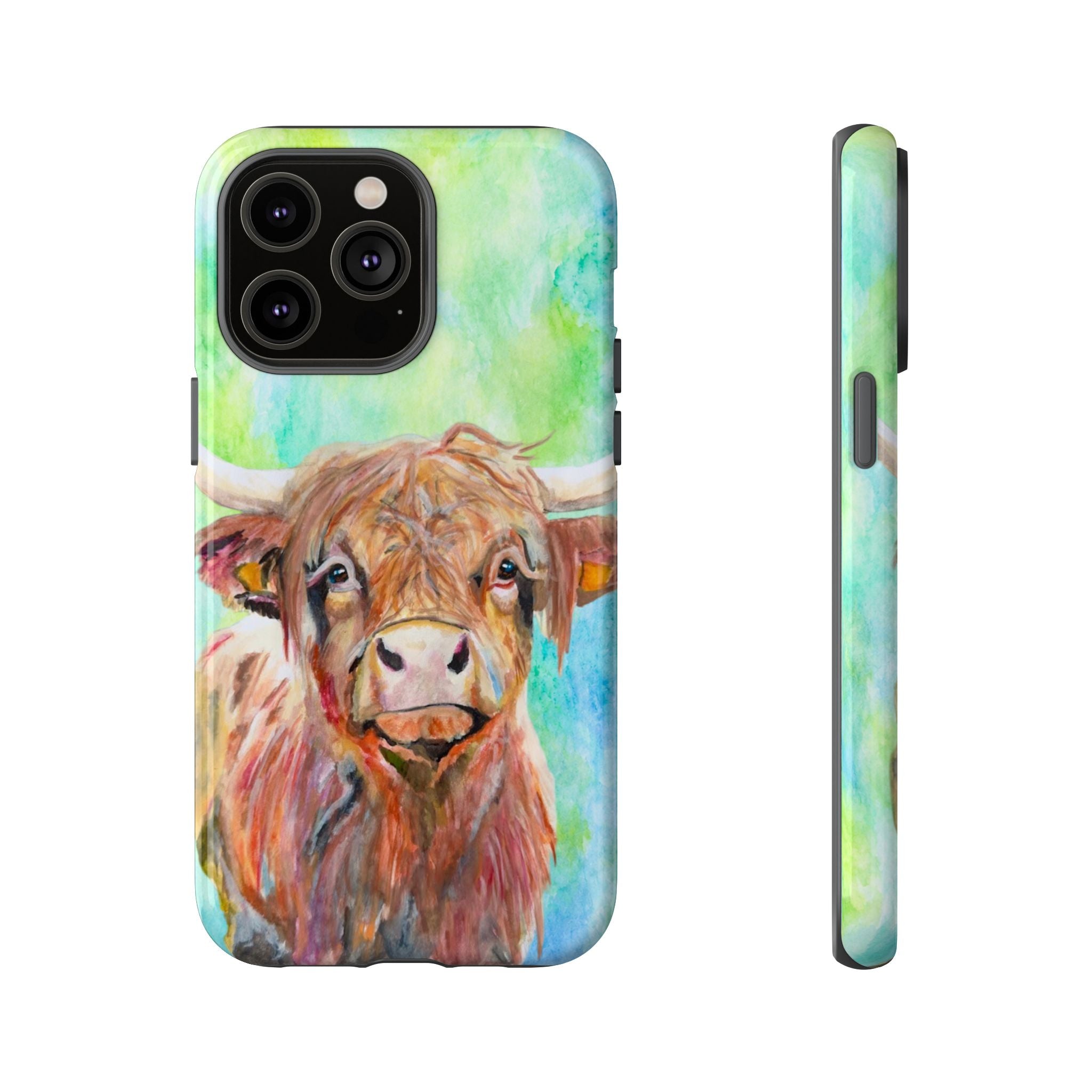 Highland Cow | Watercolor Protective Phone Case