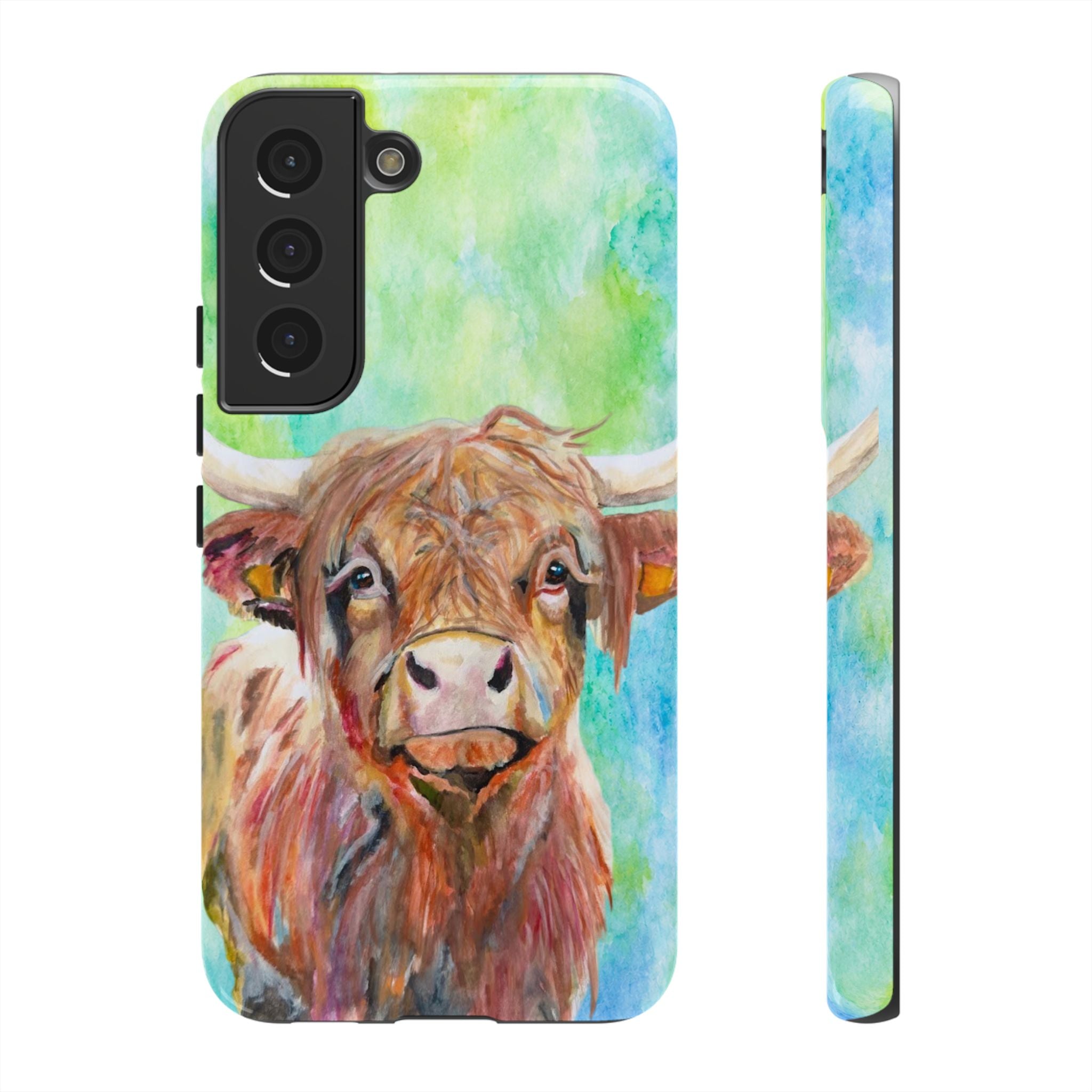 Highland Cow | Watercolor Protective Phone Case
