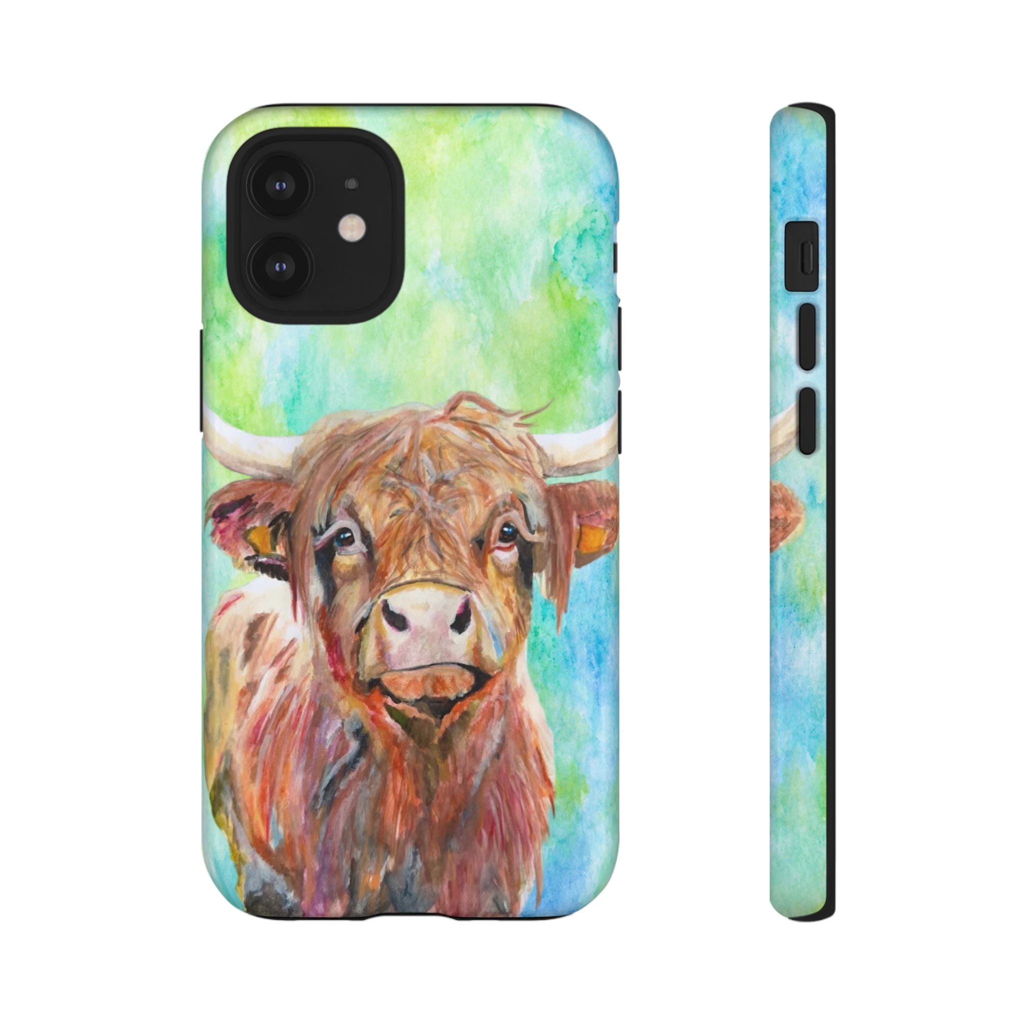 Highland Cow | Watercolor Protective Phone Case