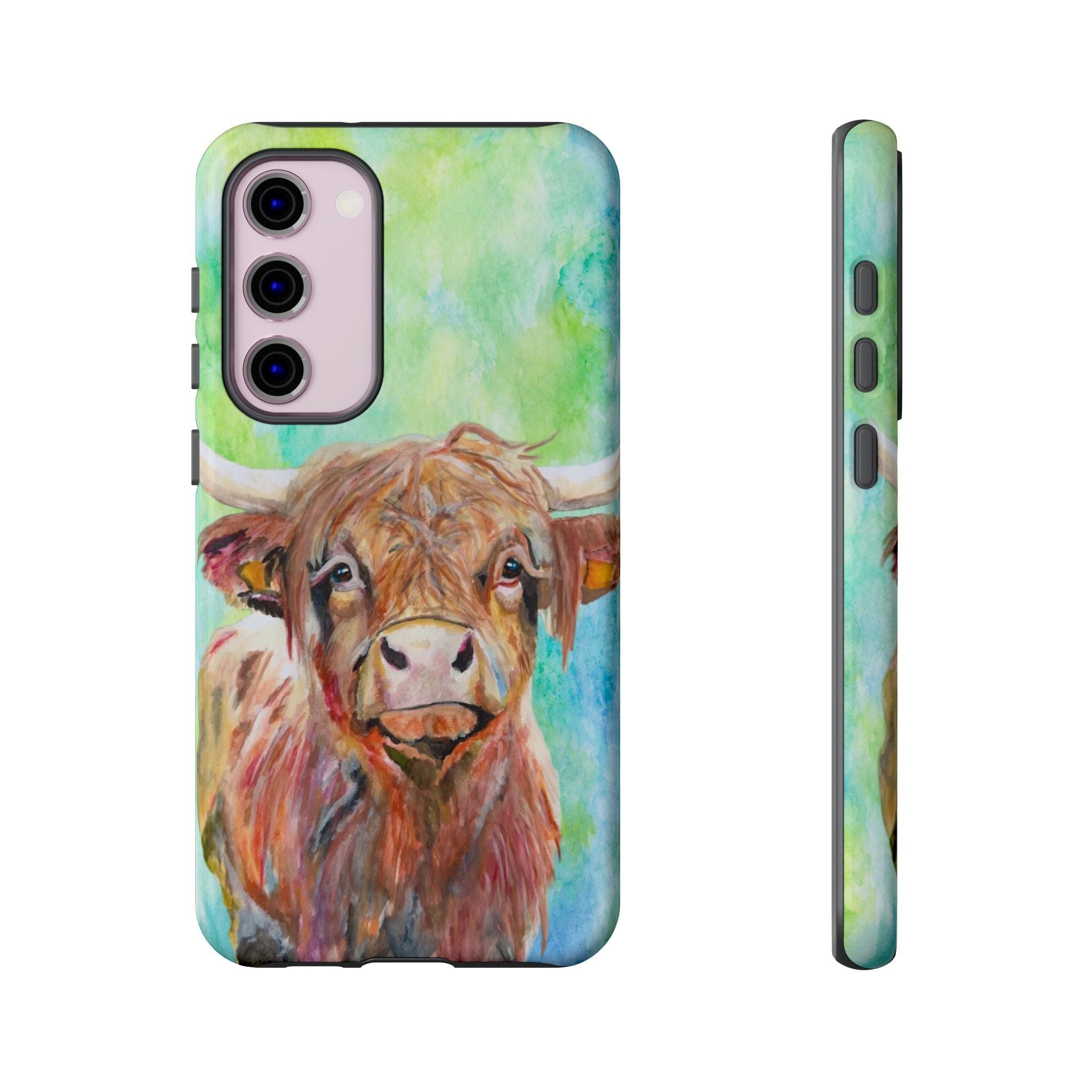 Highland Cow | Watercolor Protective Phone Case
