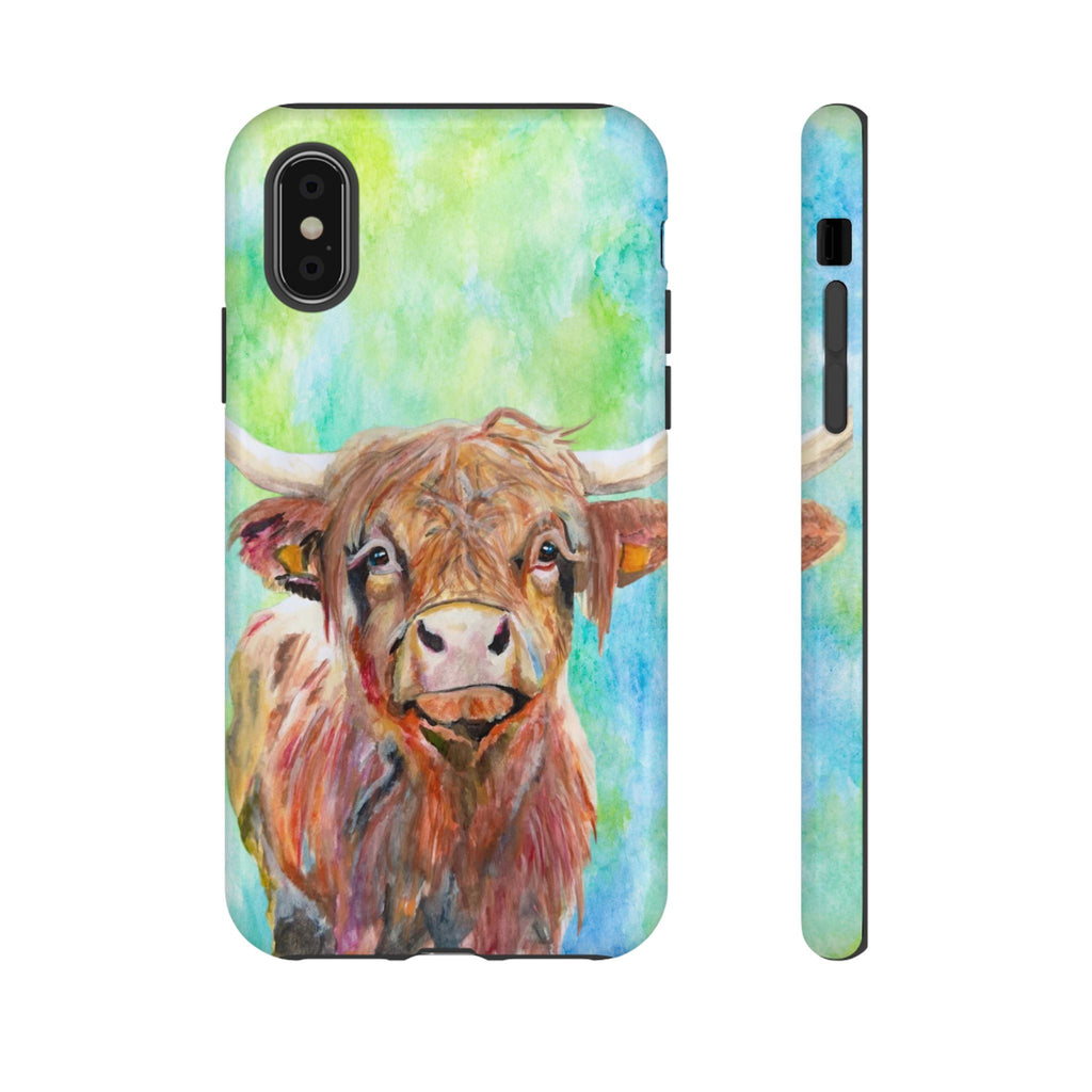 Highland Cow | Watercolor Protective Phone Case
