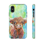 Highland Cow | Watercolor Protective Phone Case