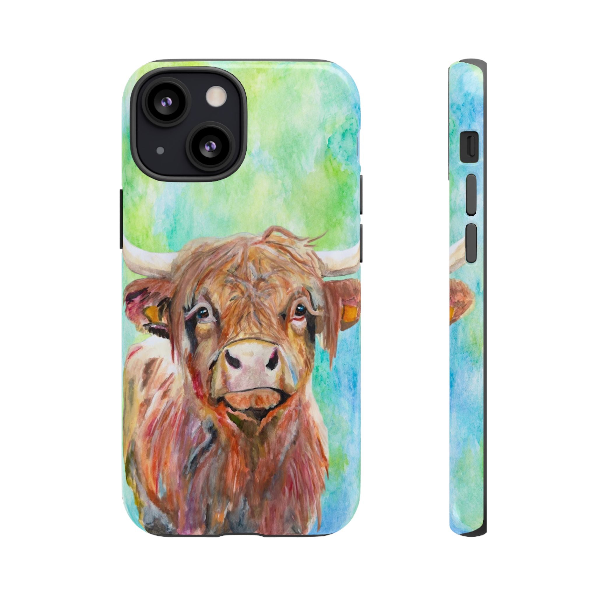 Highland Cow | Watercolor Protective Phone Case