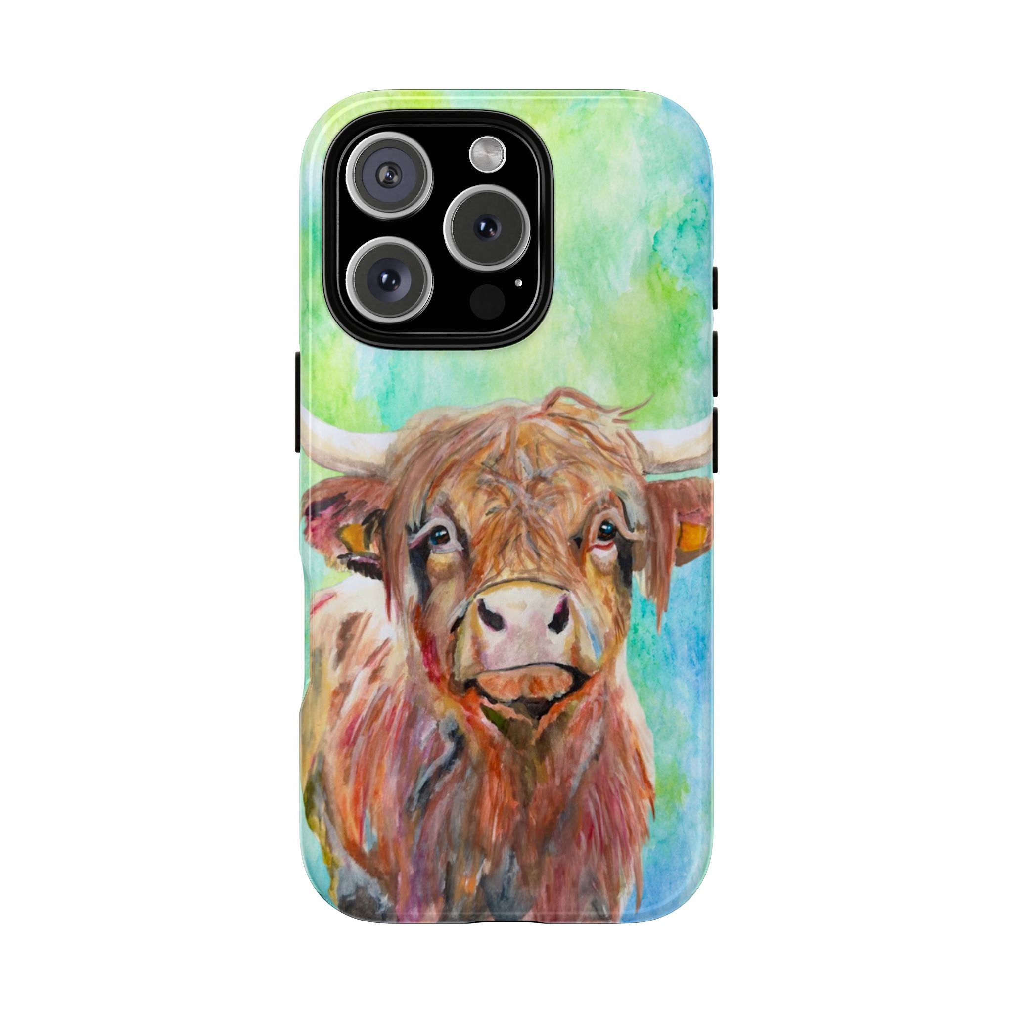 Highland Cow | Watercolor Protective Phone Case